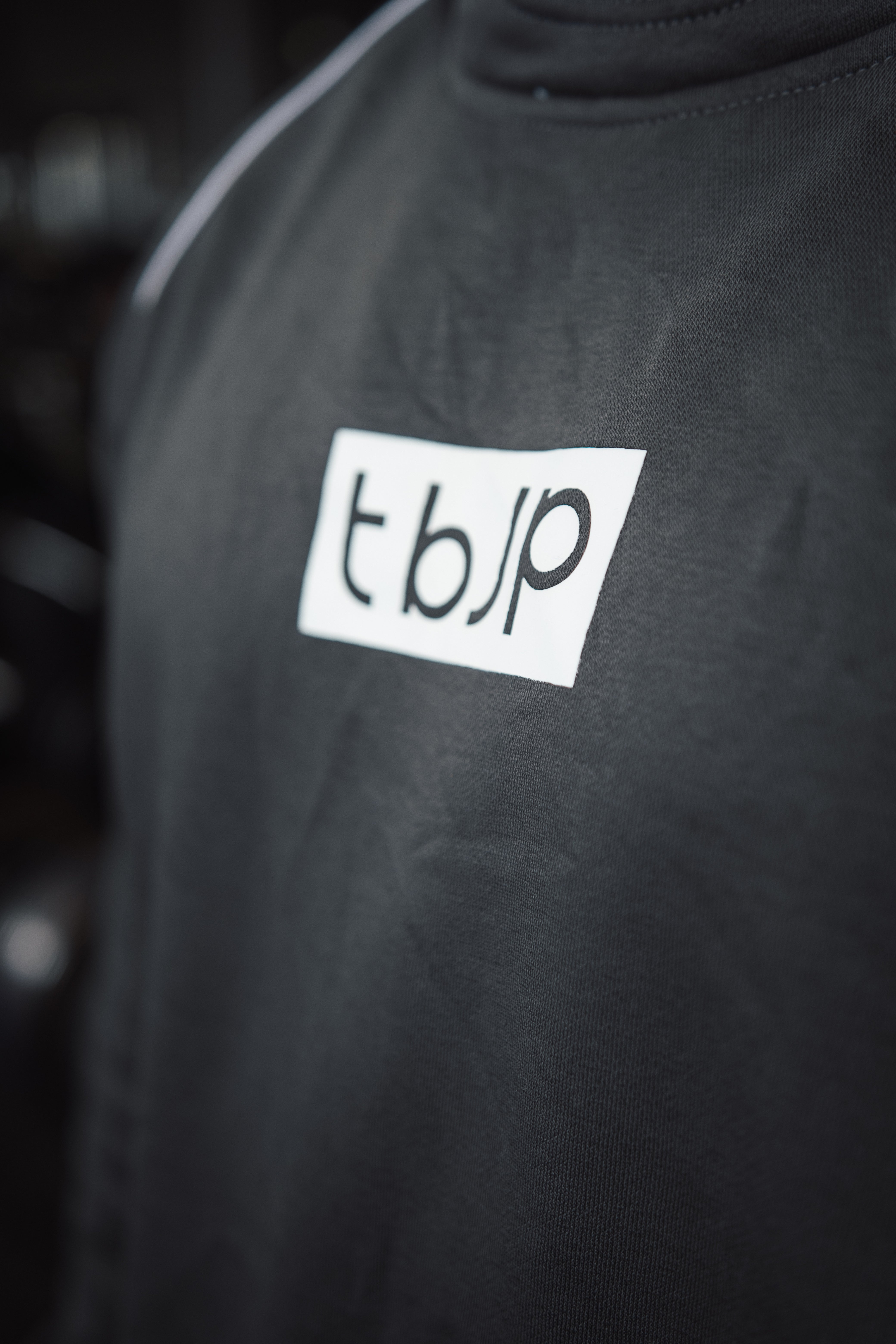 Grey Hoodie with White Piping