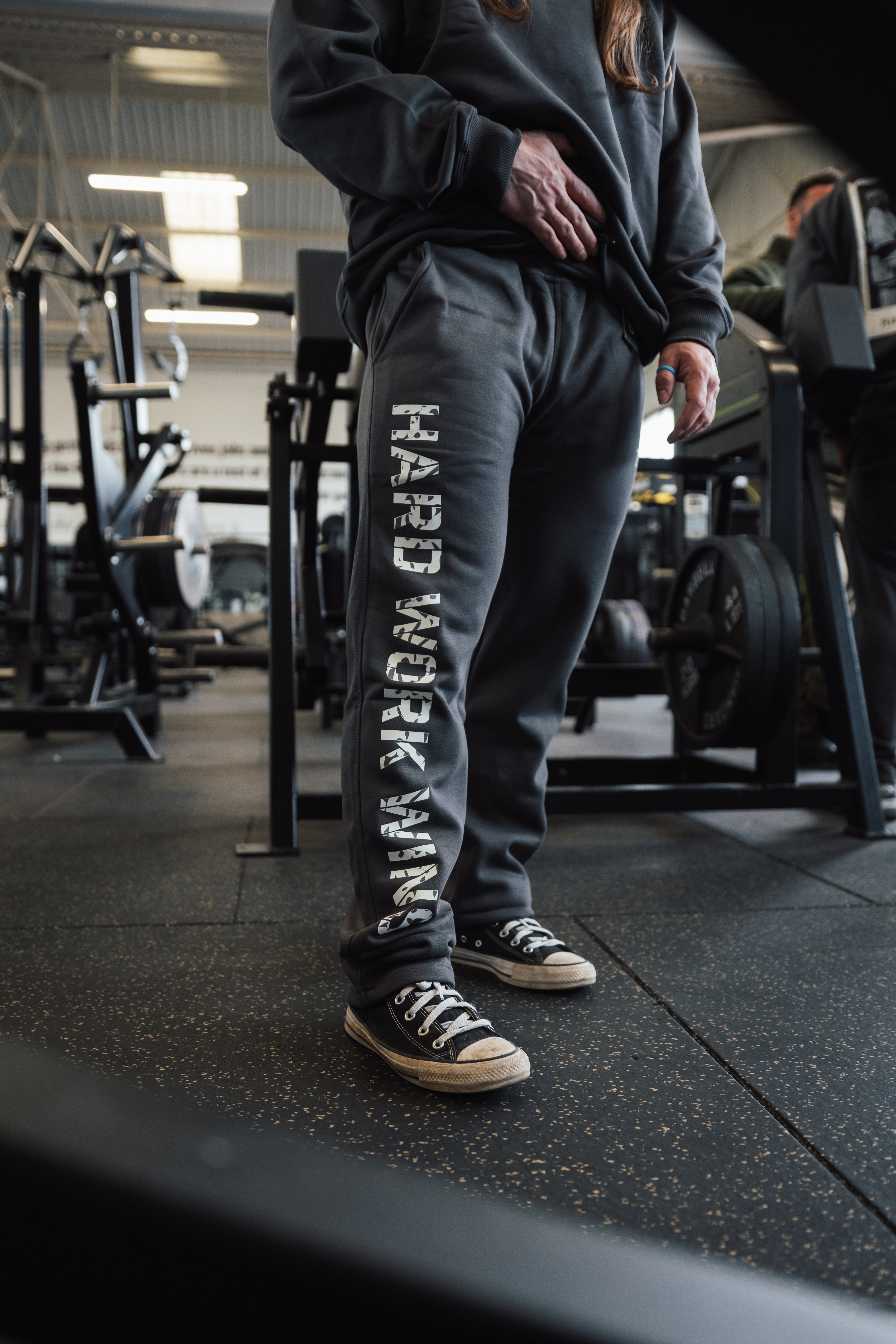 HARD WORK WINS Joggers in Grey