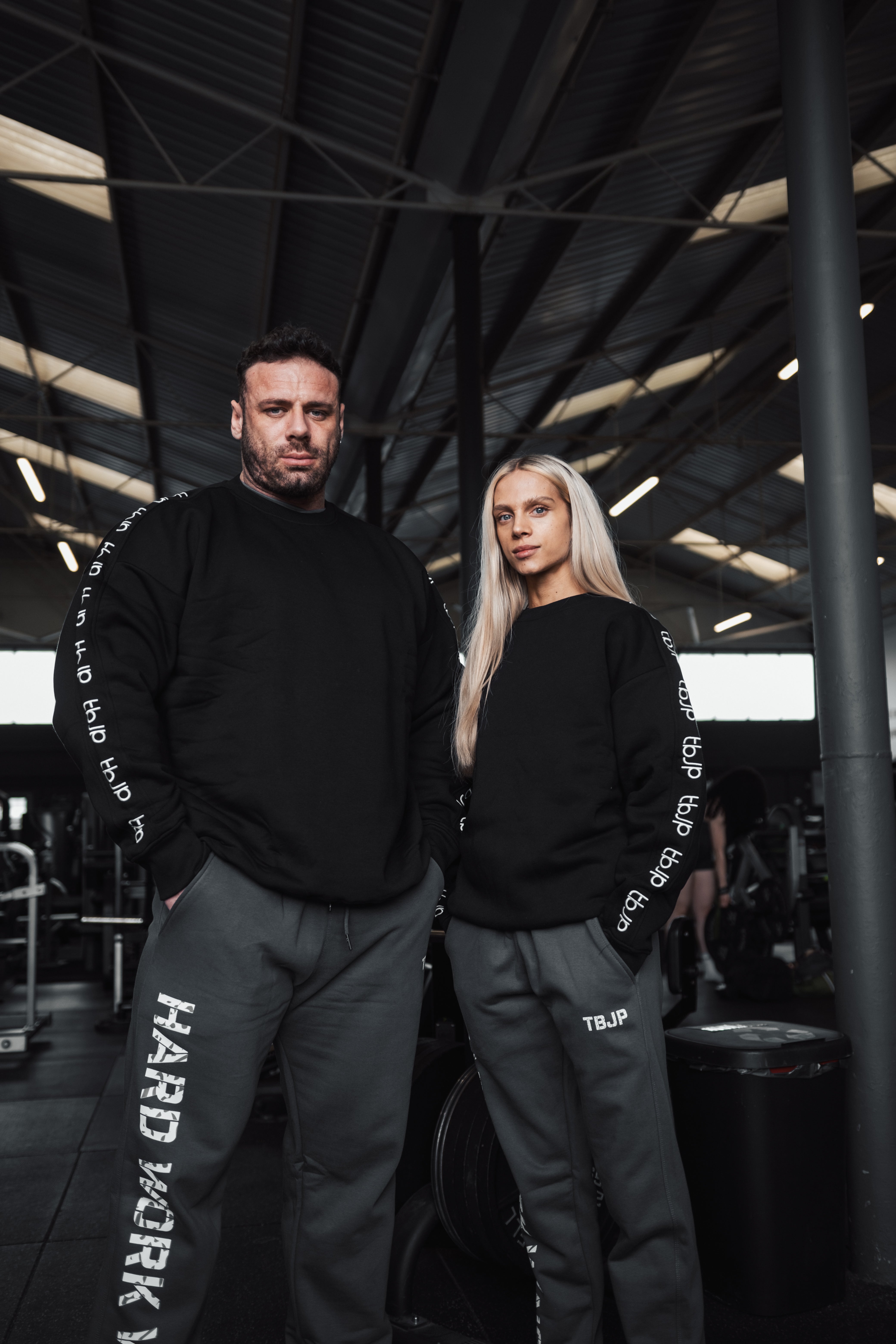 Black Sweater with Embroidered tbJP Arm Logo