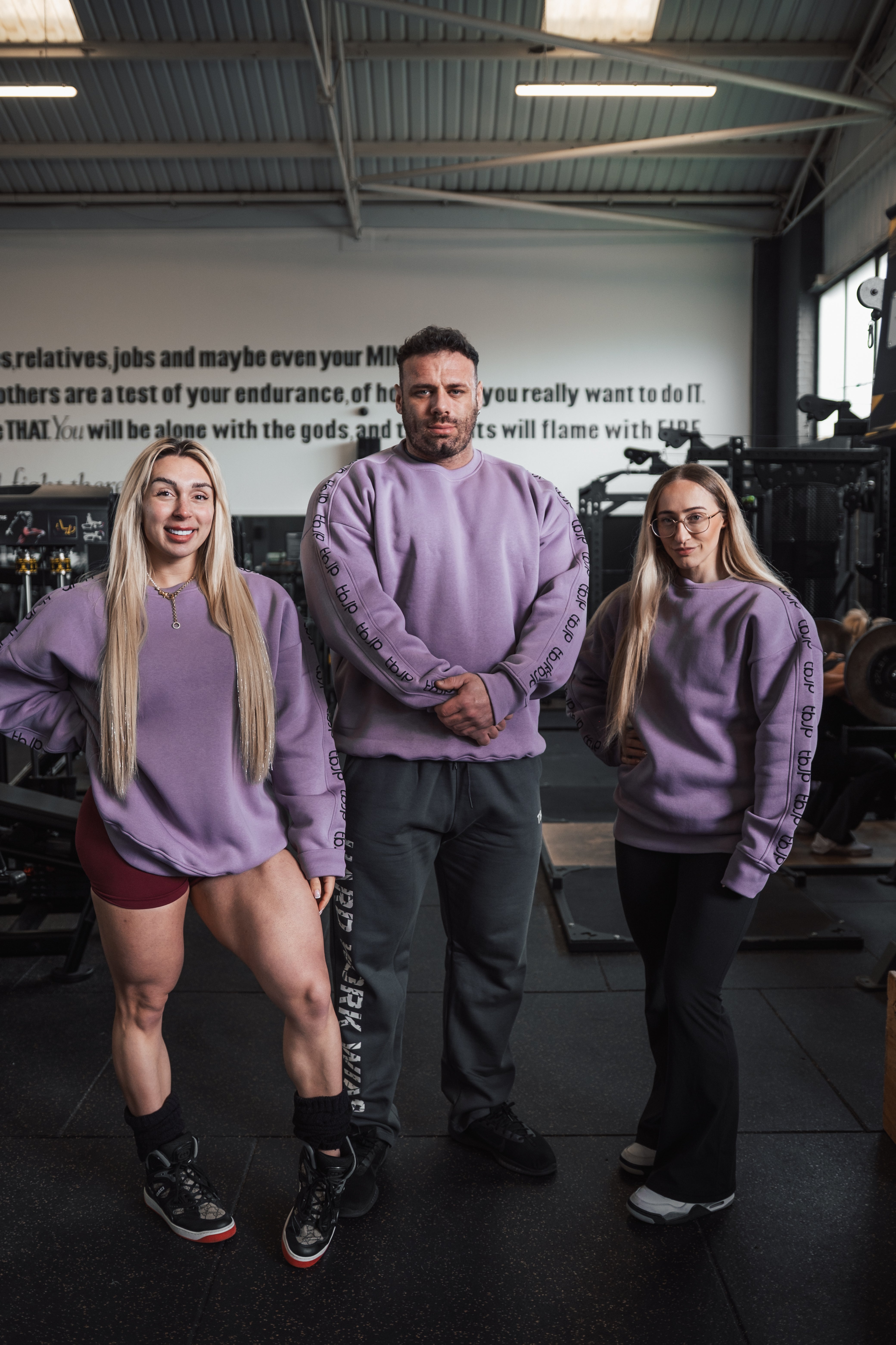 Dusky Lilac Sweater with Embroidered tbJP Arm Logo