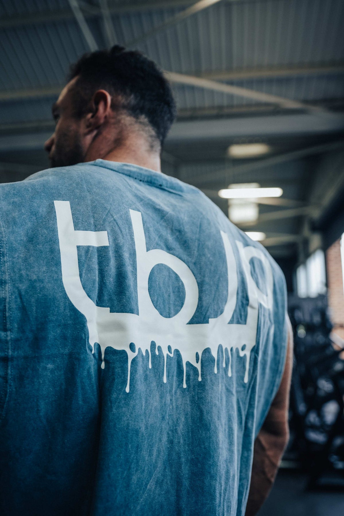 tbJP Drip Logo Vest in Blue Green