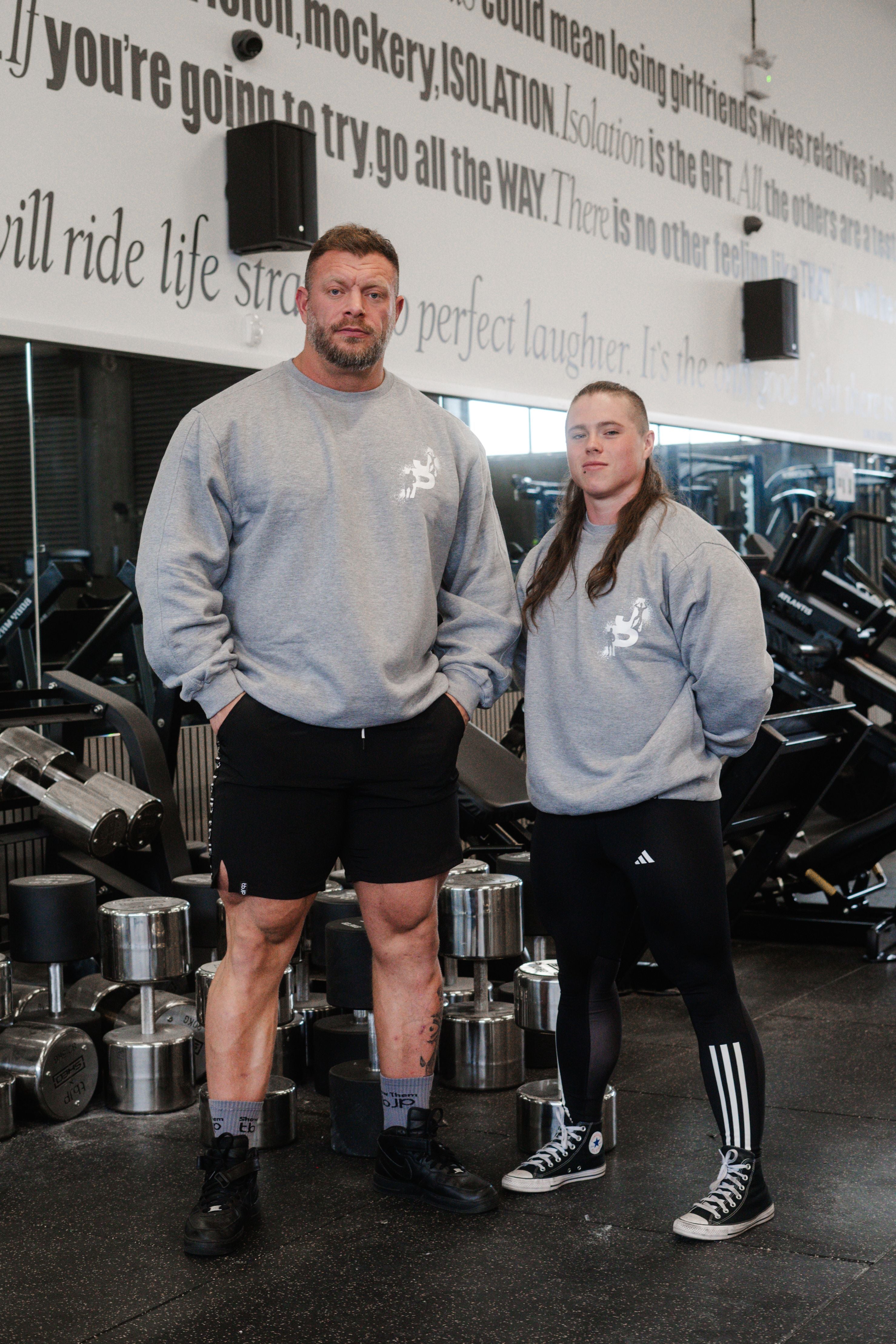Circle Logo Sweater in Grey
