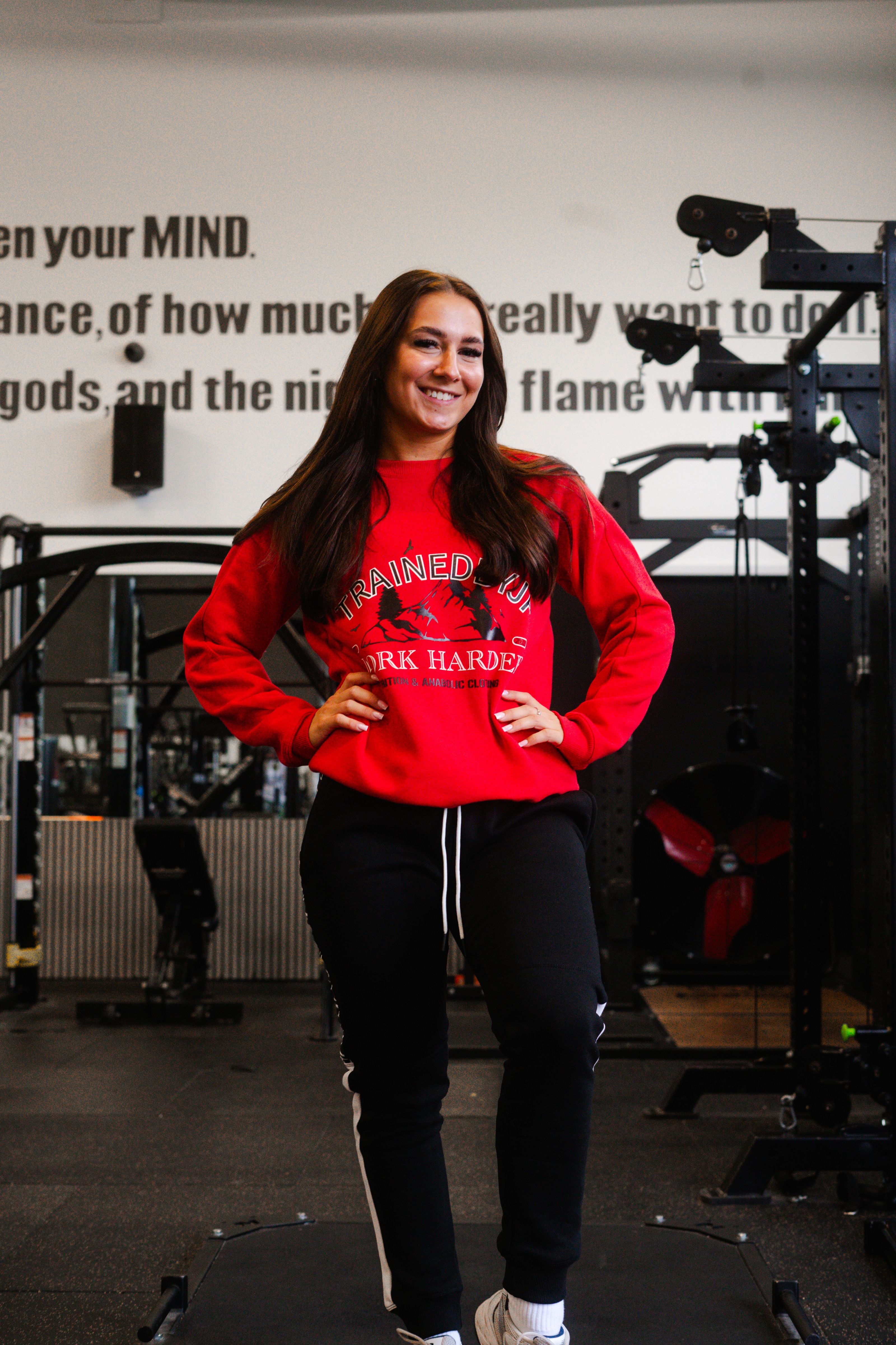 Mountain, Work Harder Sweater in Red