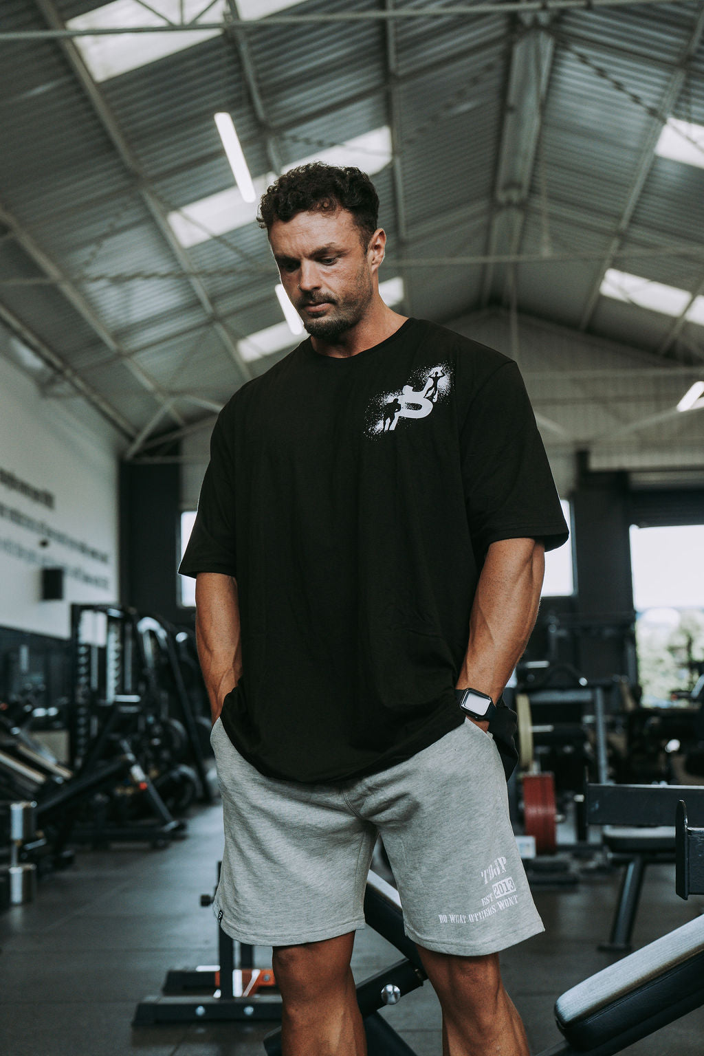 Floral Design Tshirt in Black