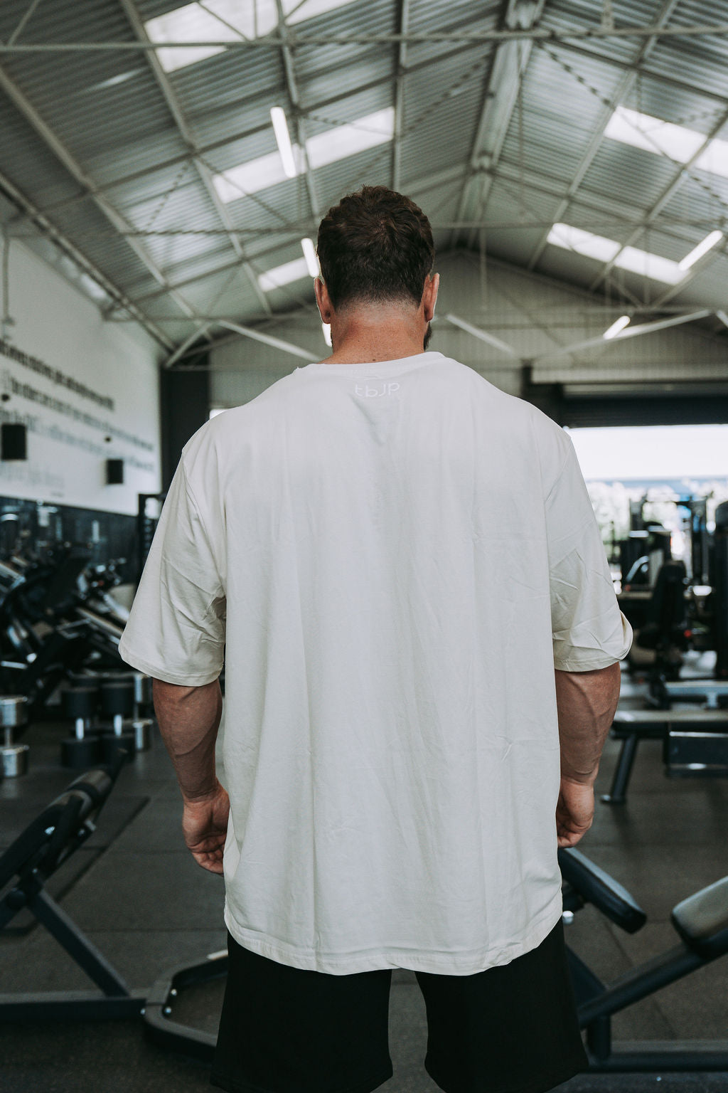 Double Bicep Tee in Cream