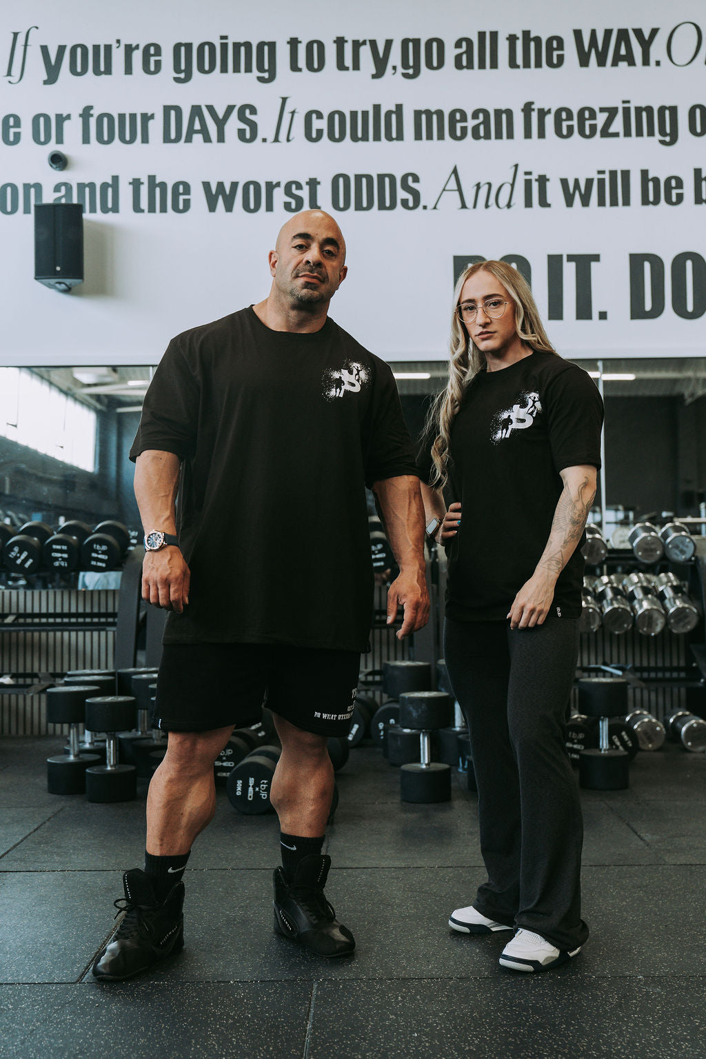 Floral Design Tshirt in Black