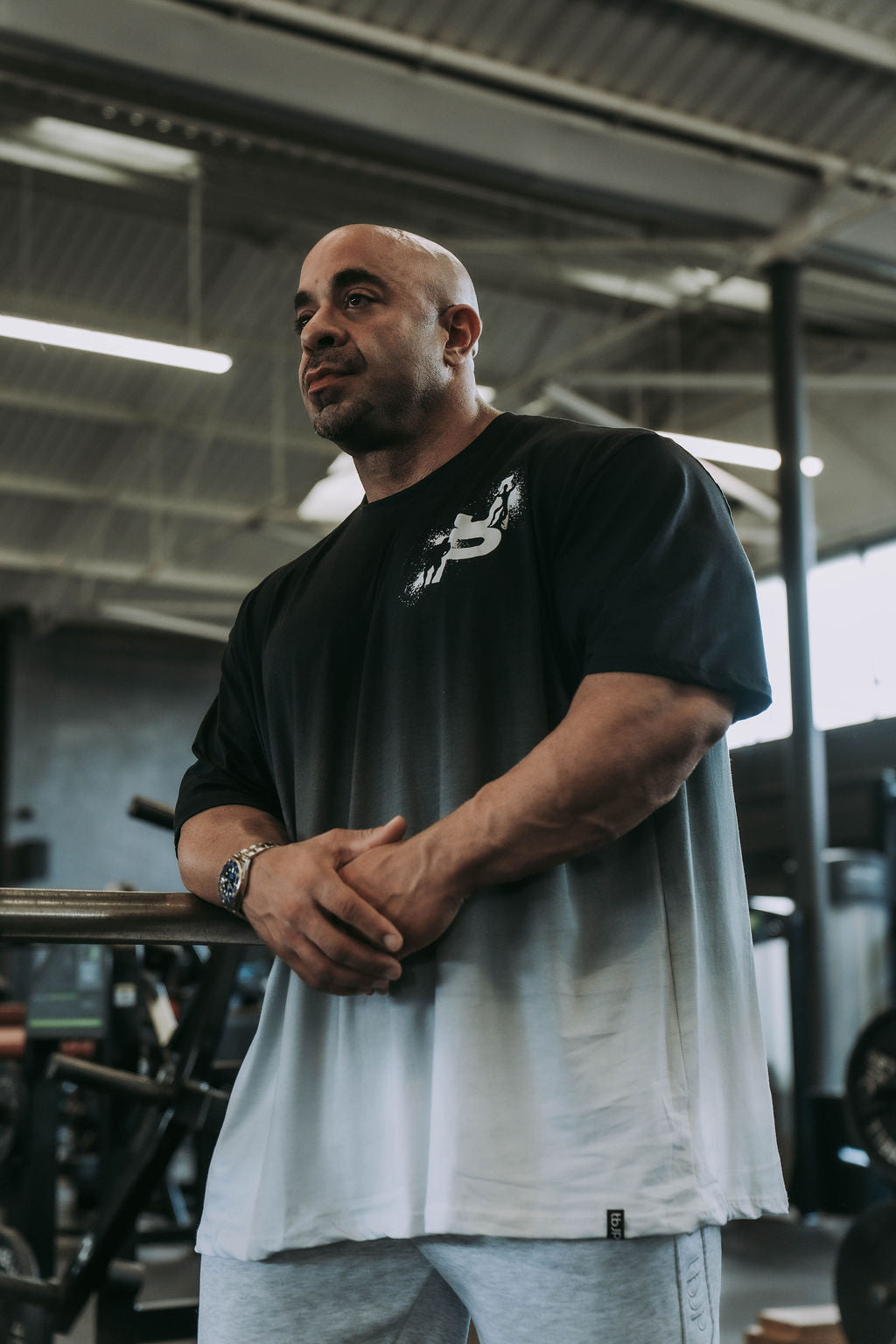 Ombre Tshirt in Black