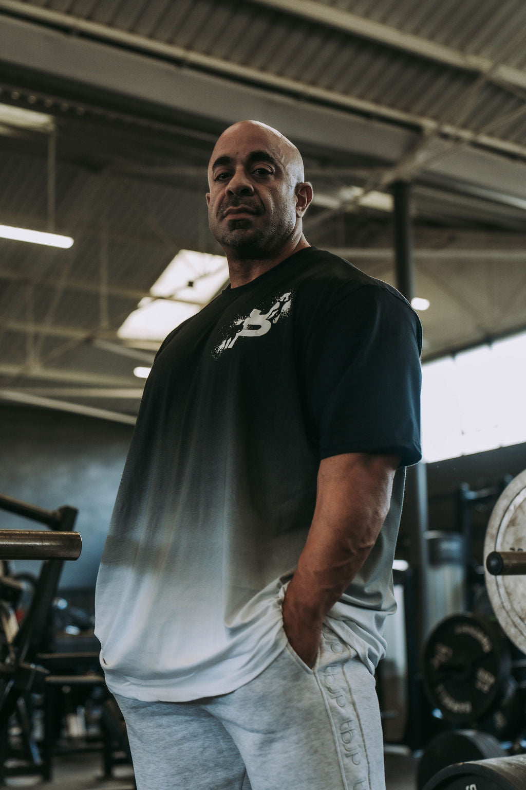 Ombre Tshirt in Black