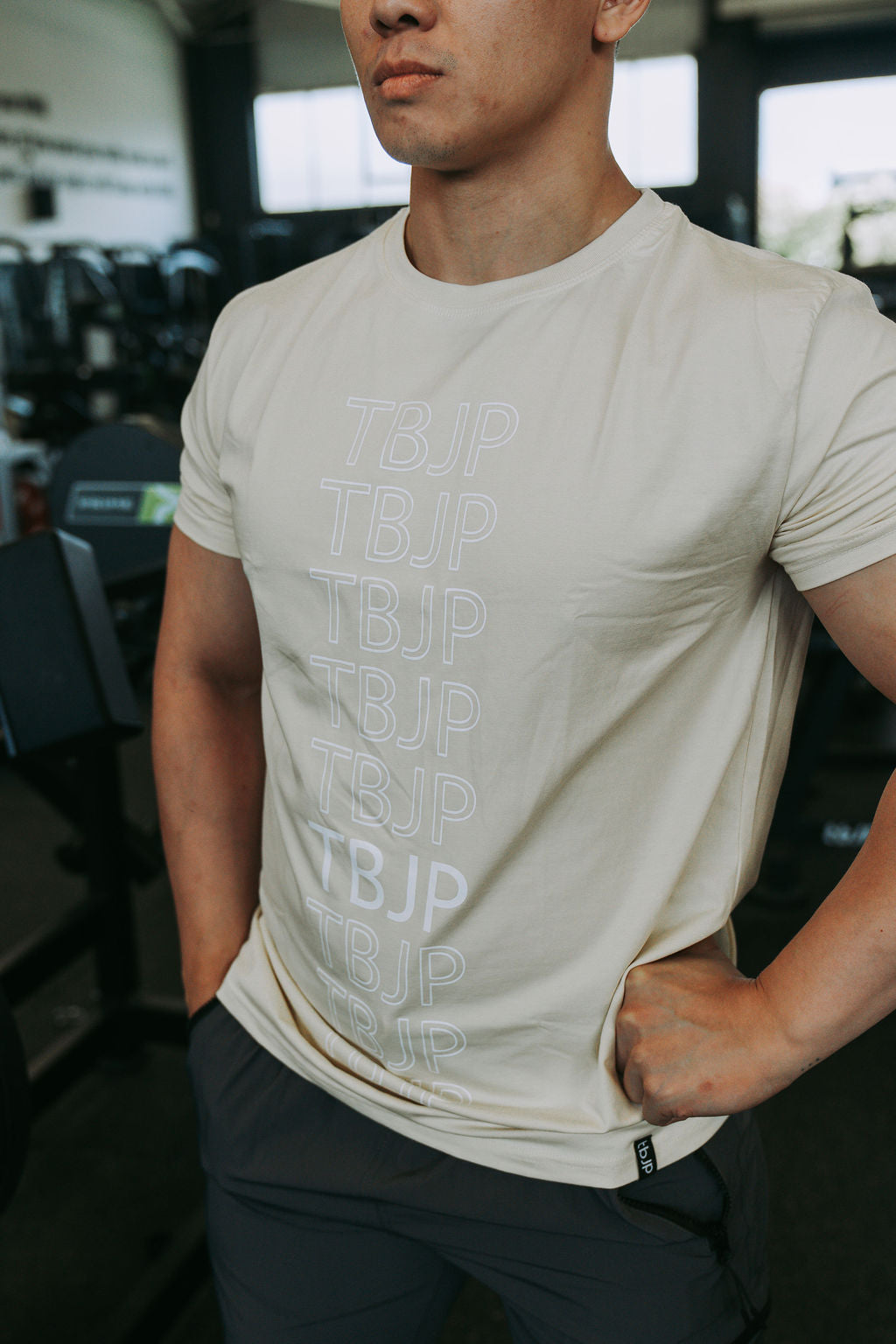 Repeat Logo Tshirt in Cream