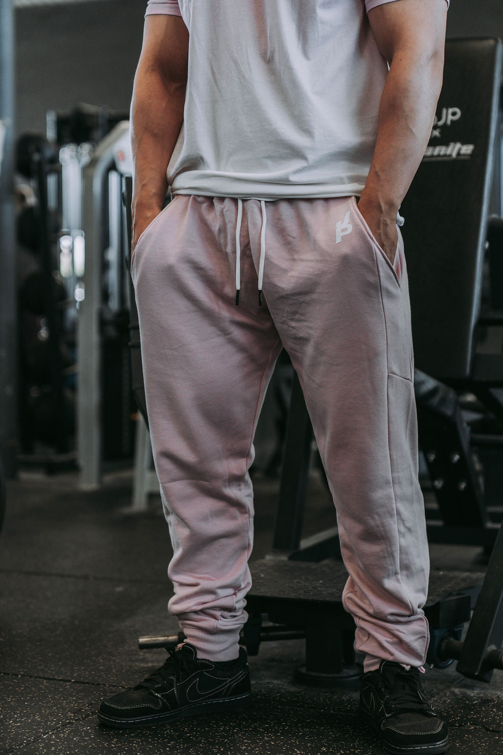 tbJP Old School, Lightweight Joggers in Baby Pink
