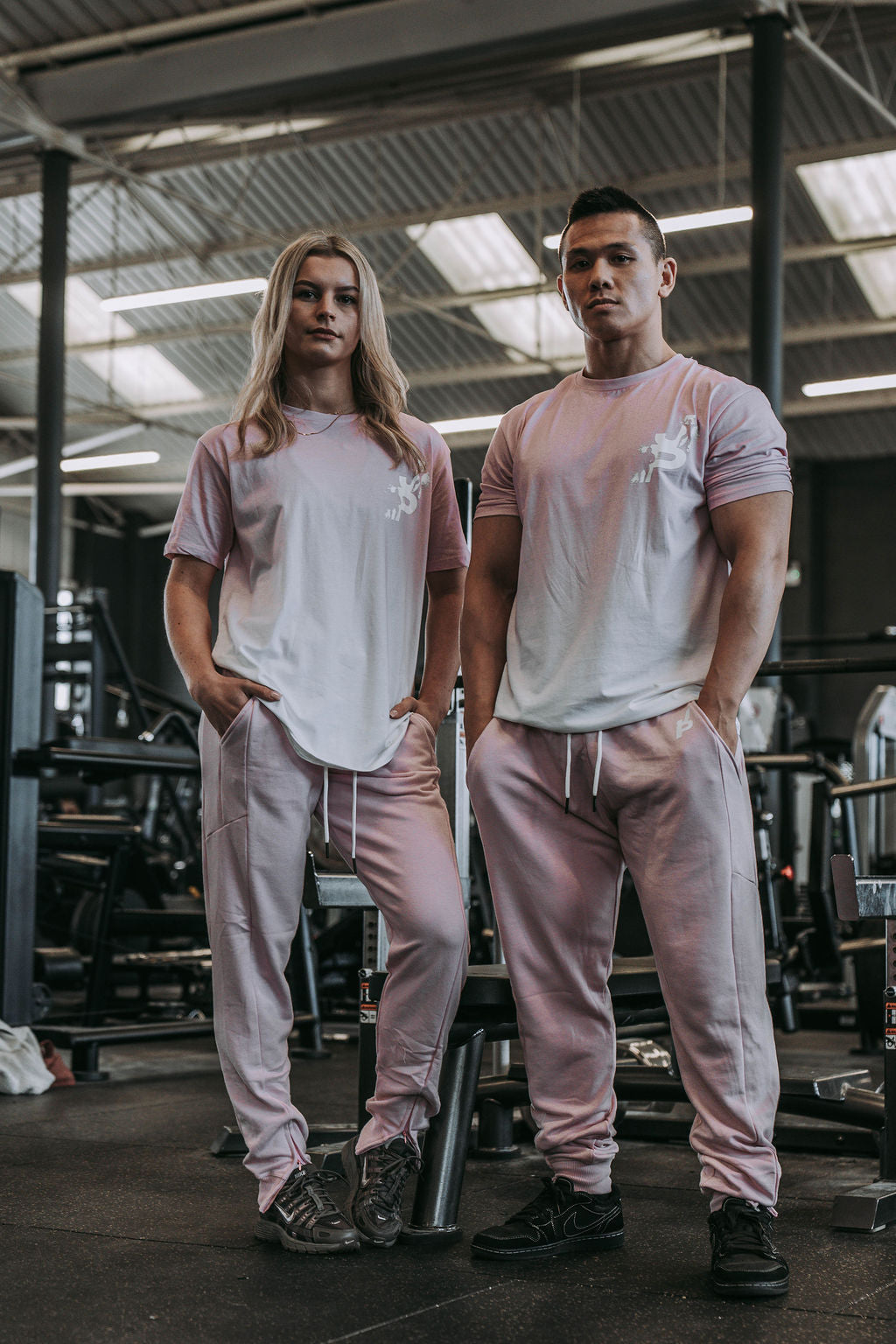 tbJP Old School, Lightweight Joggers in Baby Pink