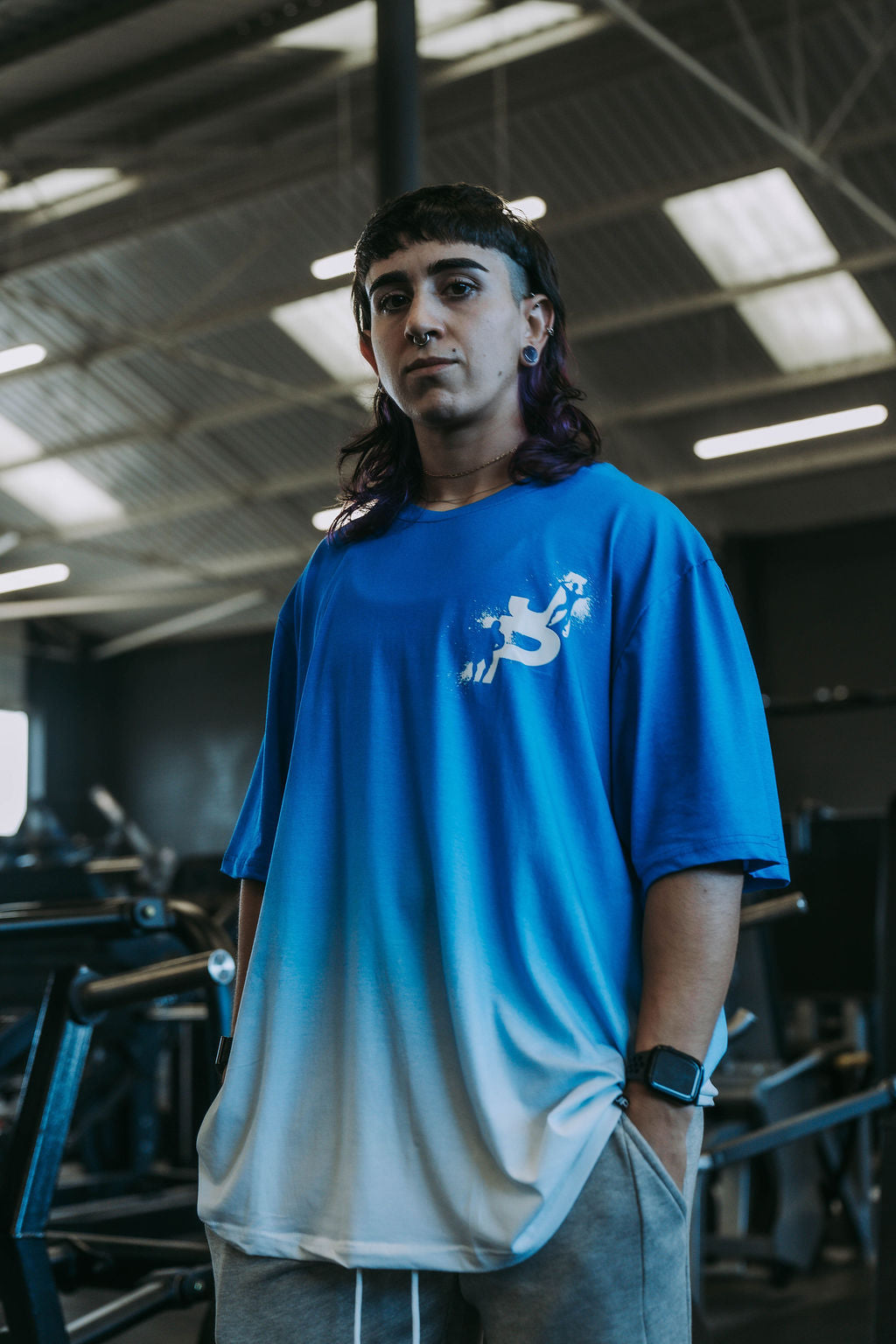 Ombre Tshirt in Blue