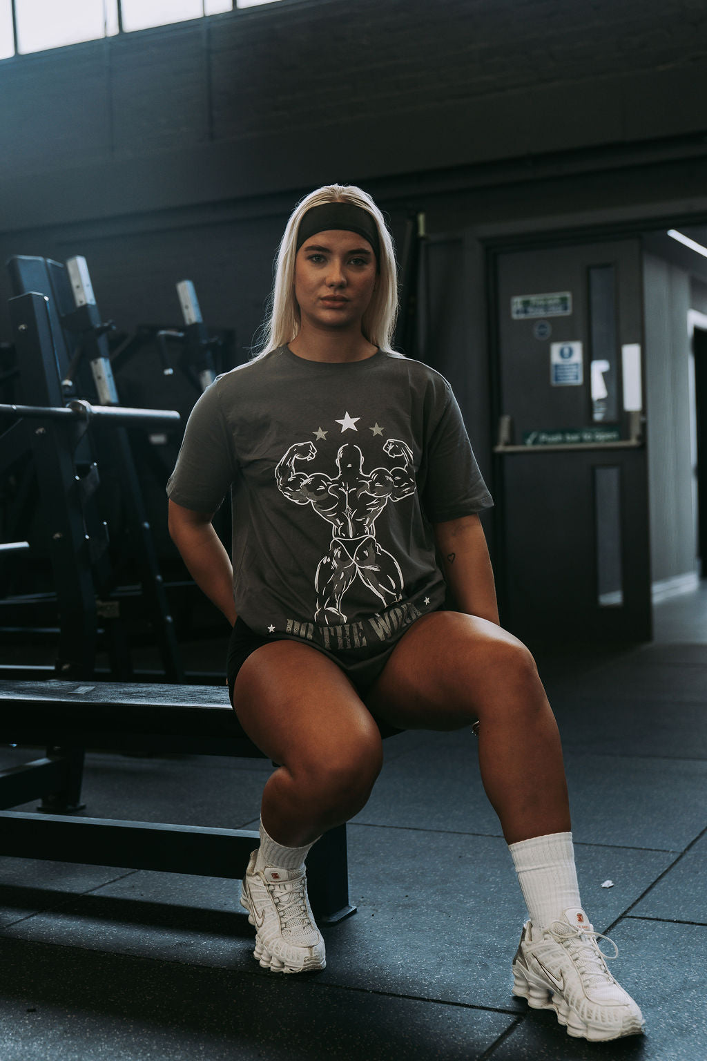 Double Bicep Tee in Grey