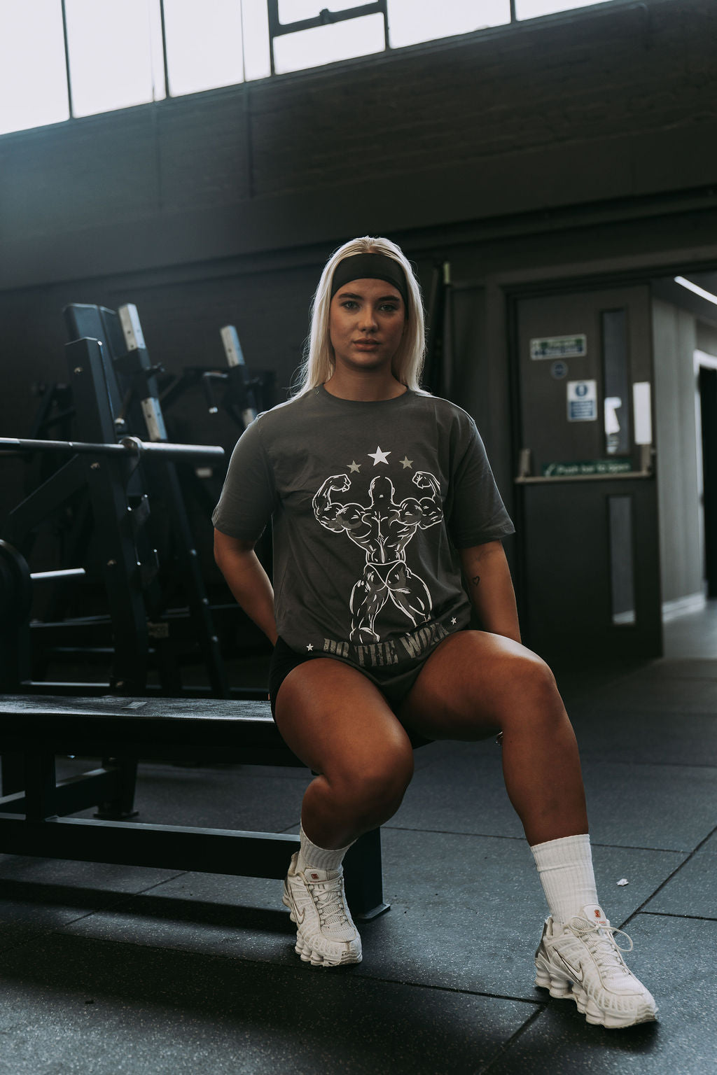 Double Bicep Tee in Grey