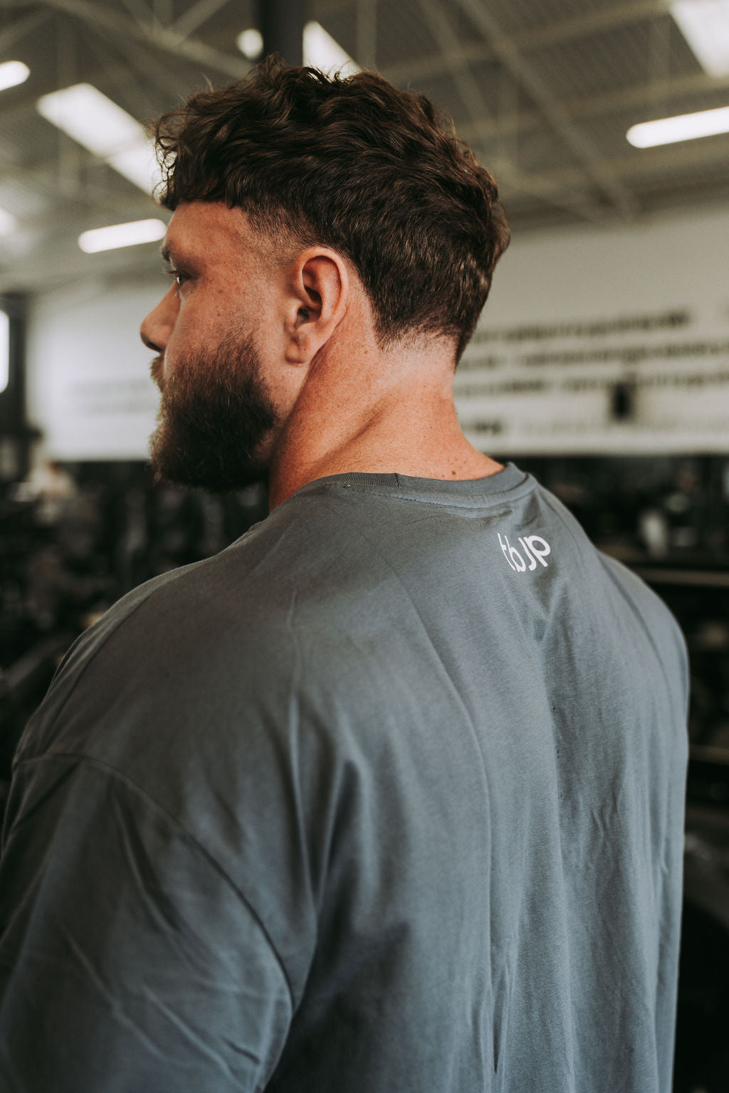 Double Bicep Tee in Grey