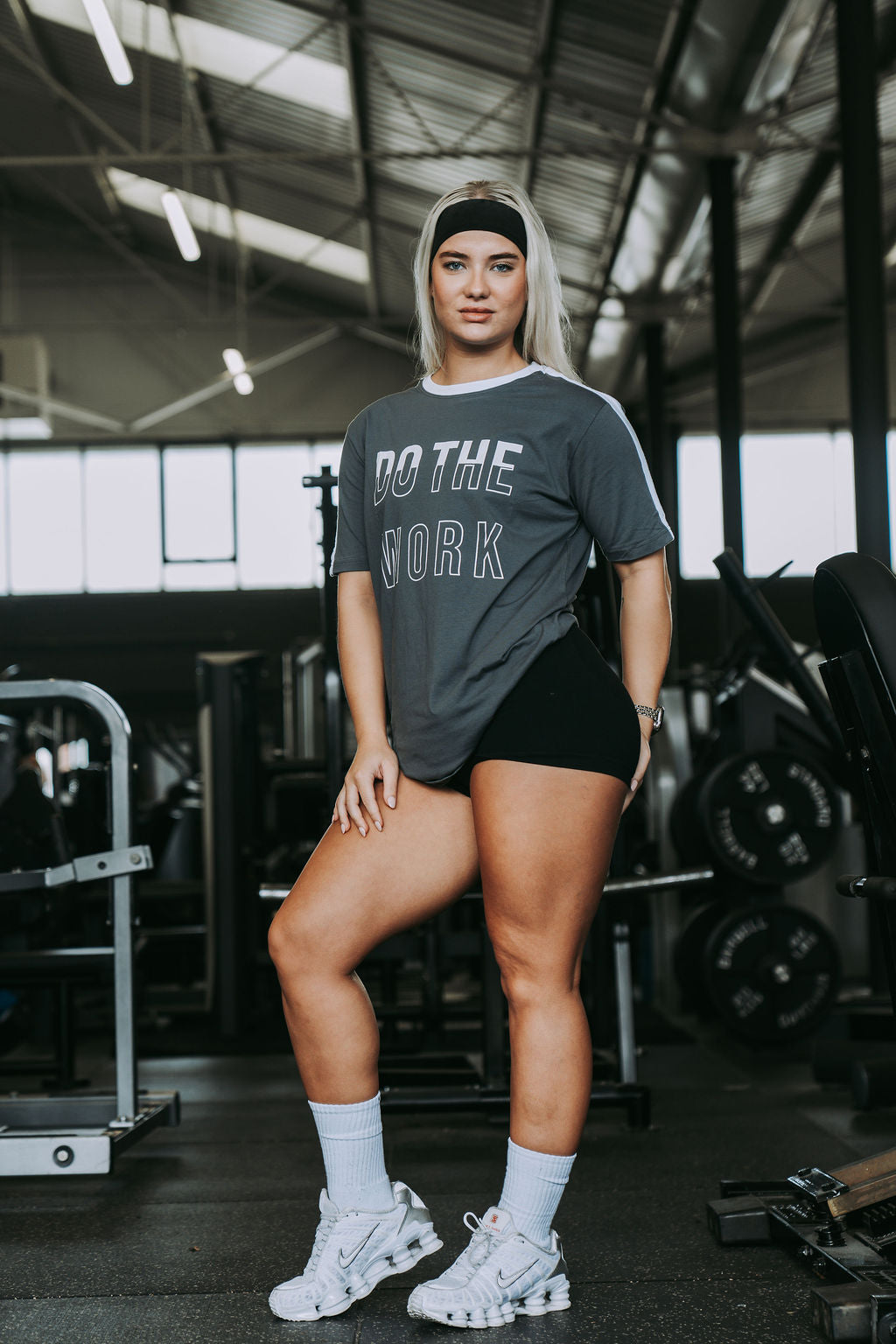 Do The Work Tshirt in Smokey Blue