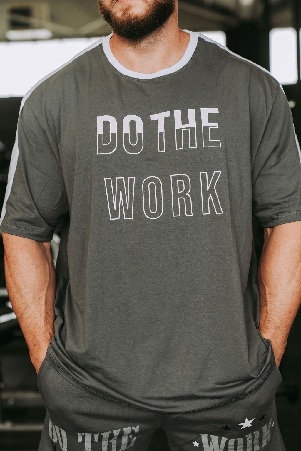 Do The Work Tshirt in Smokey Blue