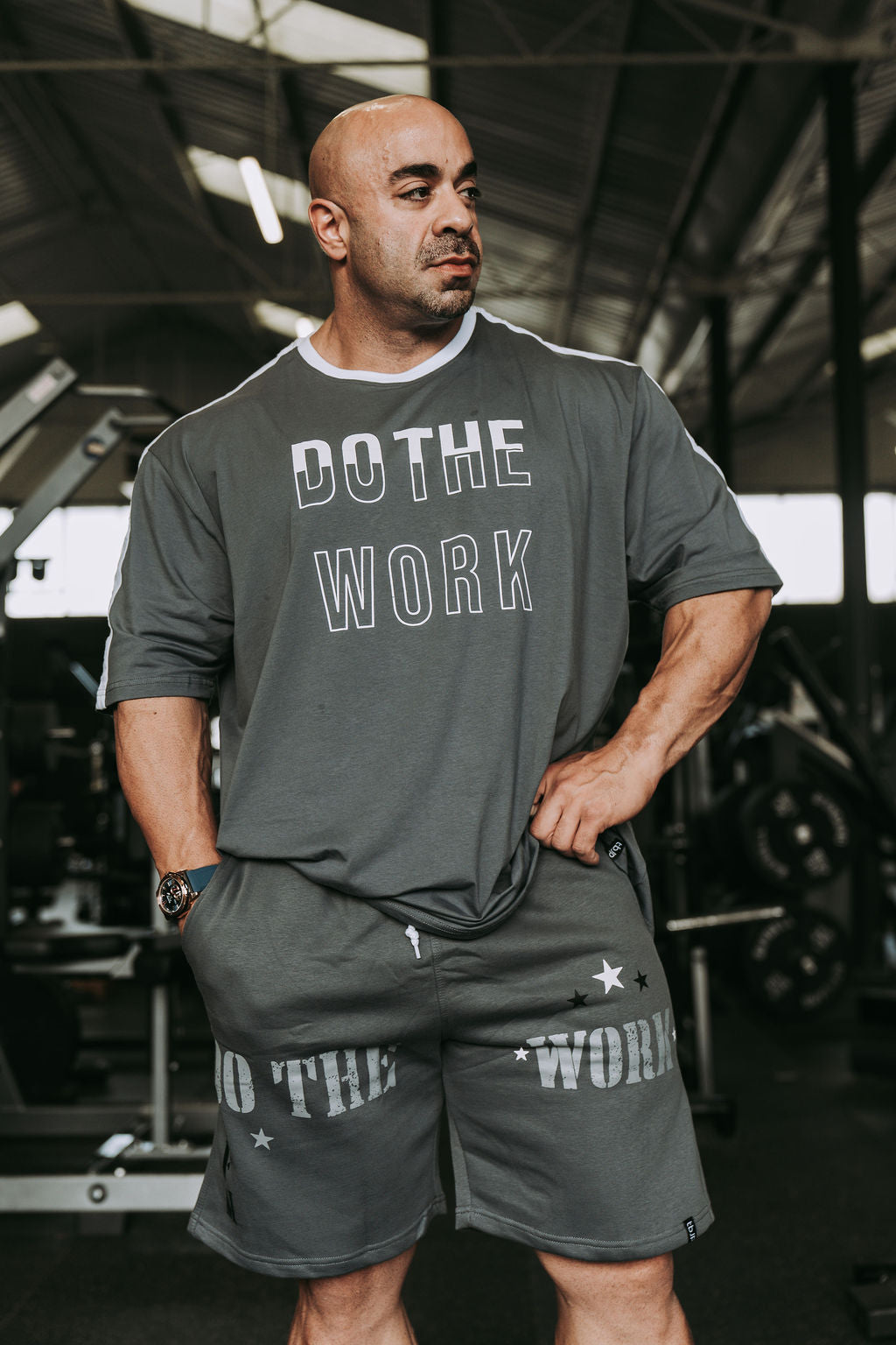 Do The Work Tshirt in Smokey Blue