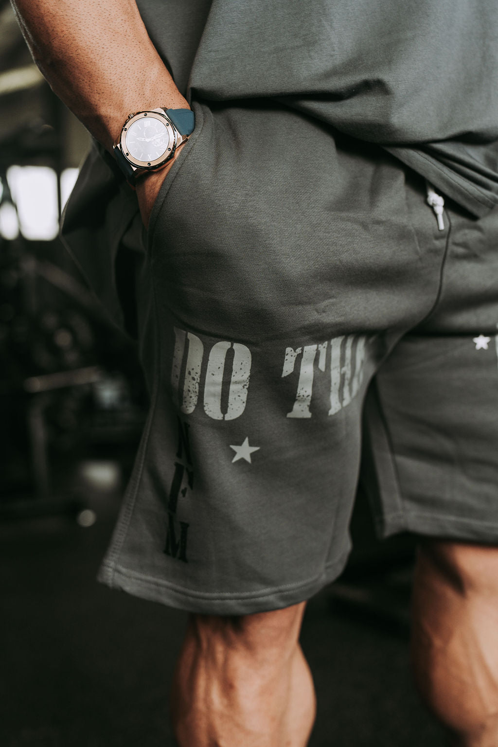 Do The Work Shorts in Grey