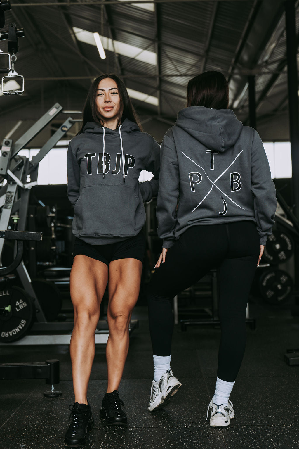 X Graphic Hoodie in Grey