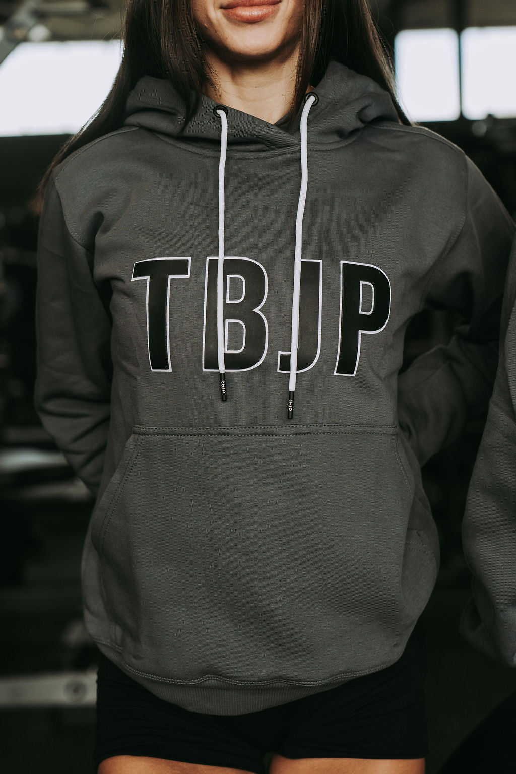 X Graphic Hoodie in Grey