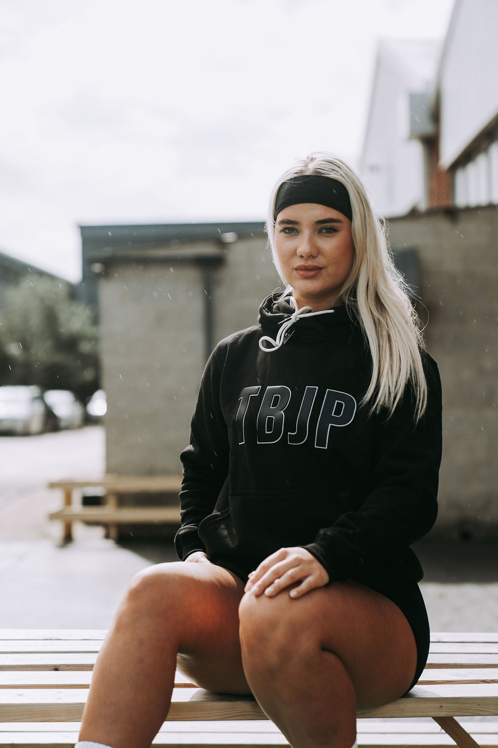 X Graphic Hoodie in Black