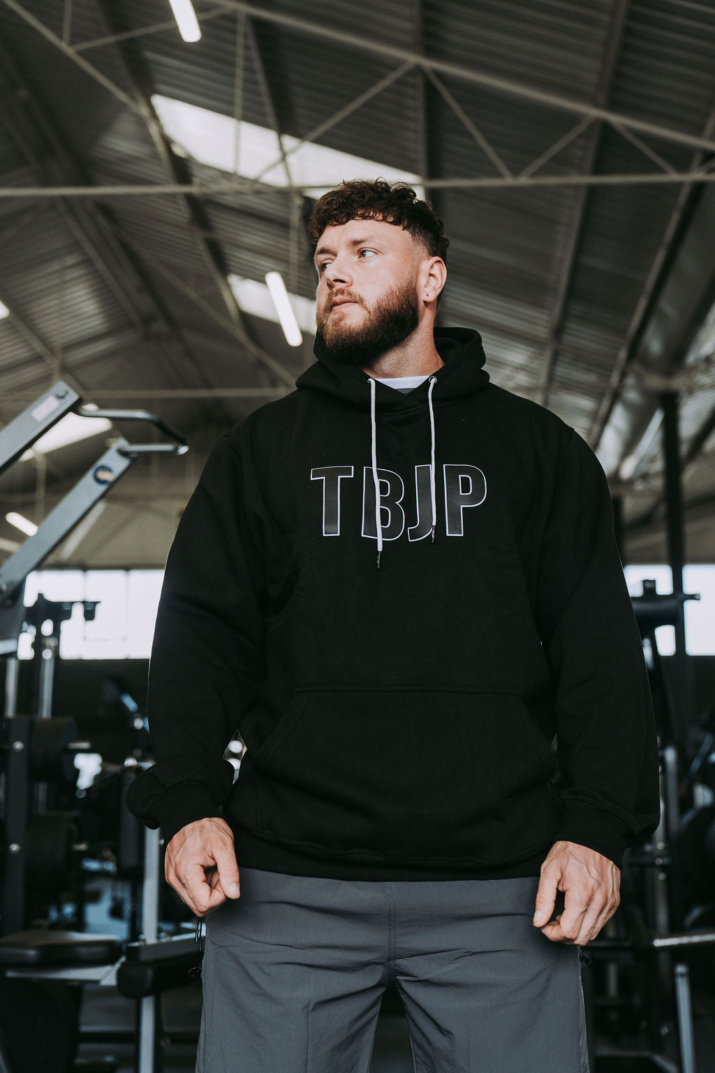 X Graphic Hoodie in Black