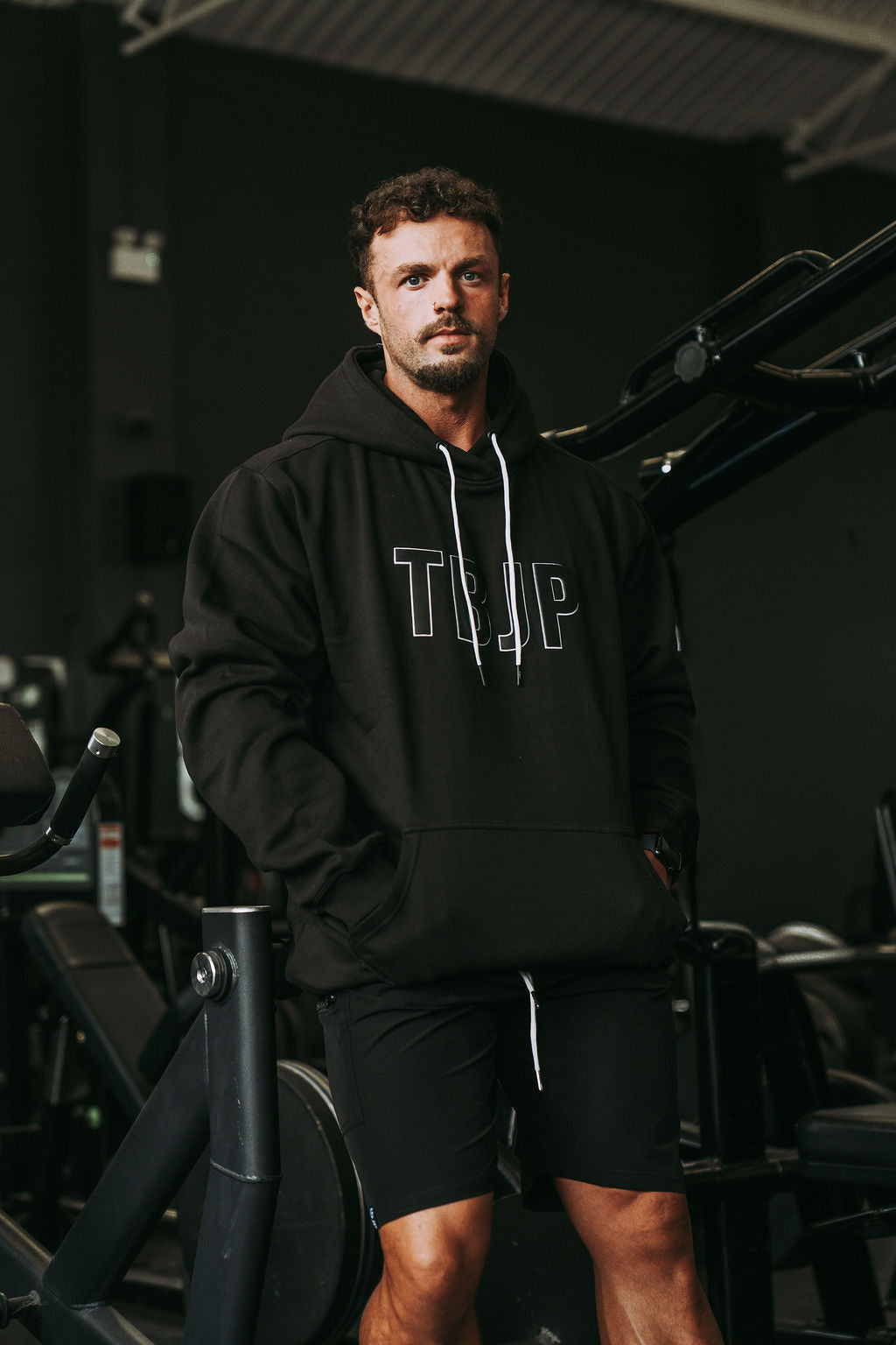 X Graphic Hoodie in Black