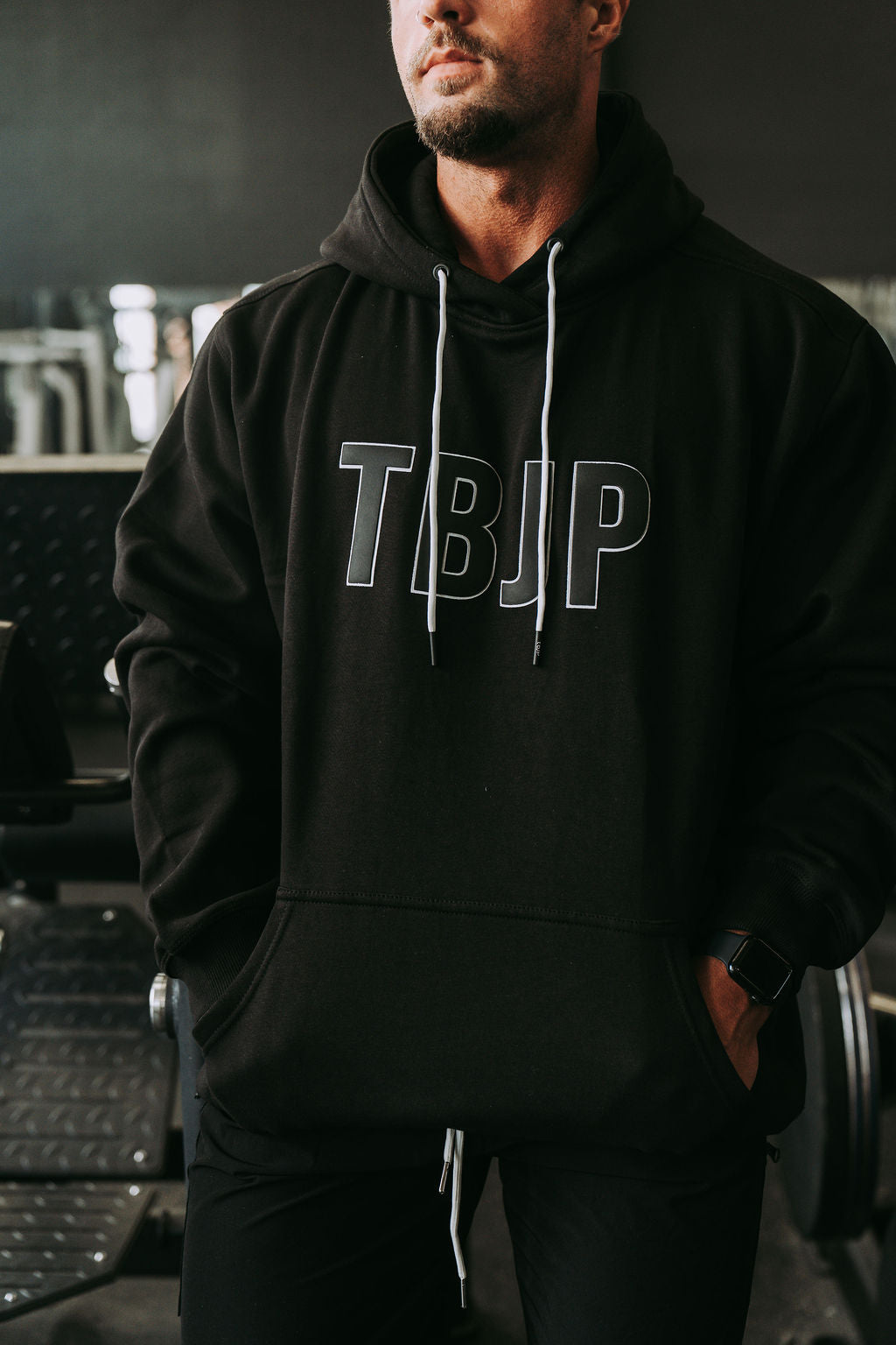 X Graphic Hoodie in Black