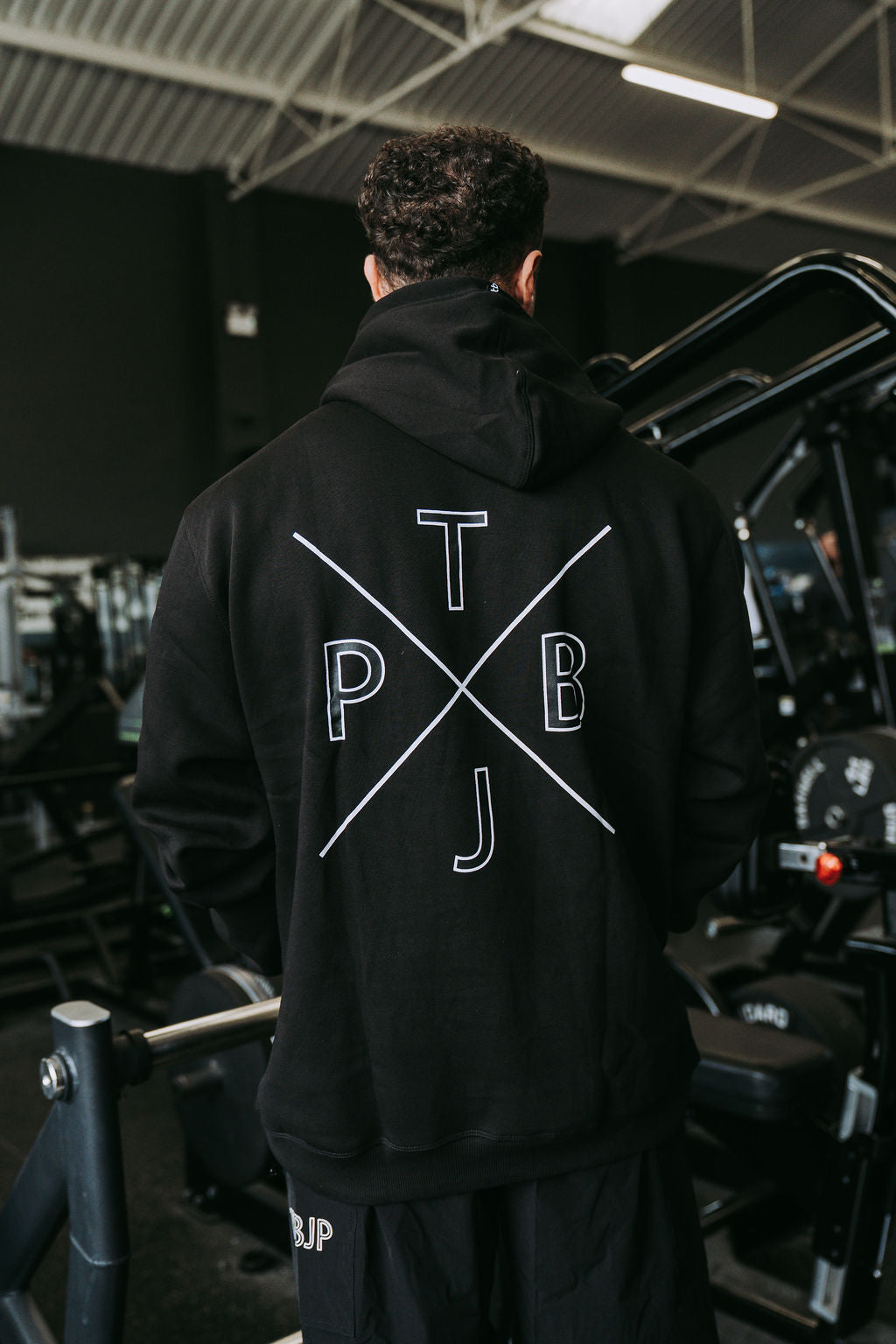 X Graphic Hoodie in Black