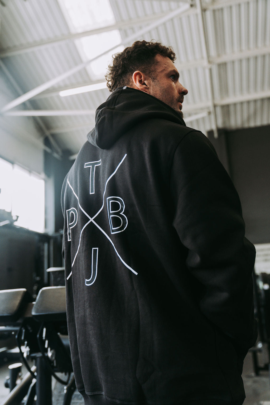X Graphic Hoodie in Black