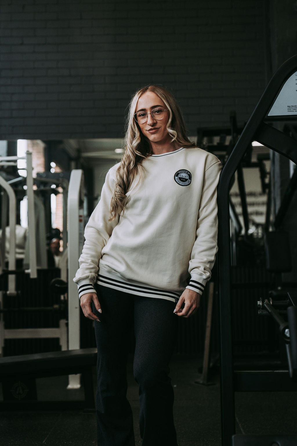 Varsity Sweater in Cream