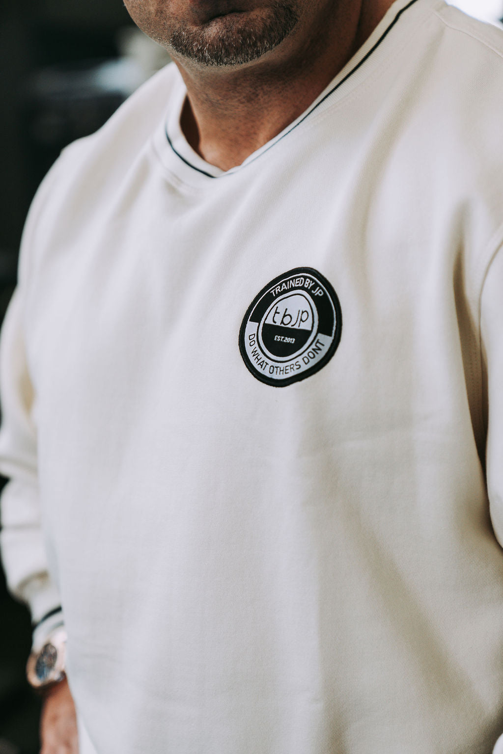 Varsity Sweater in Cream