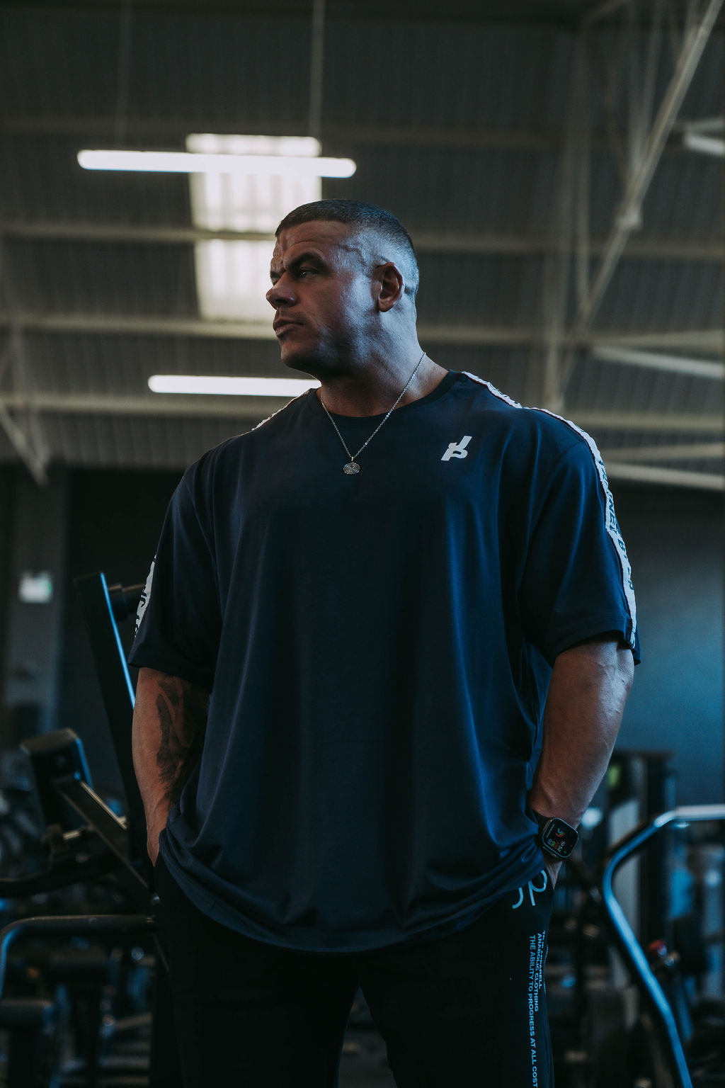 Blue and Red Piped Tee