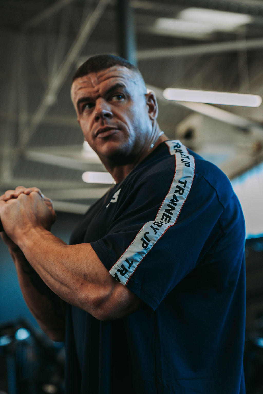 Blue and Red Piped Tee