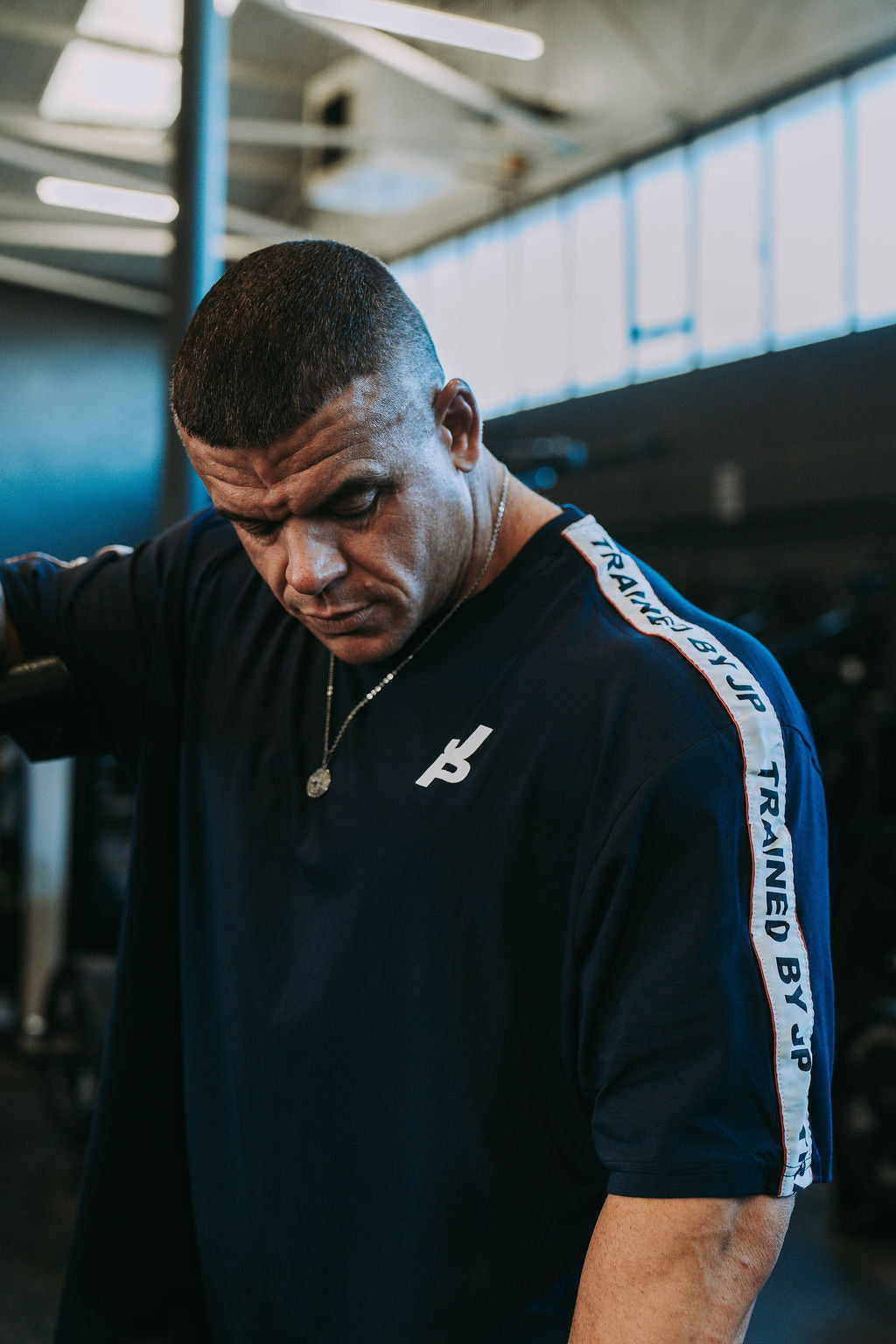 Blue and Red Piped Tee