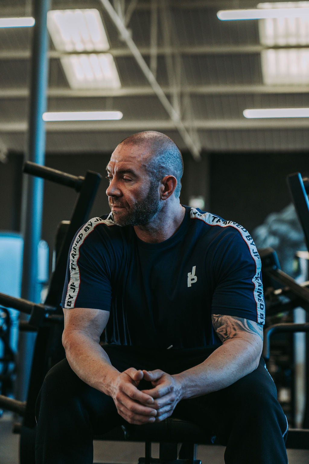 Blue and Red Piped Tee