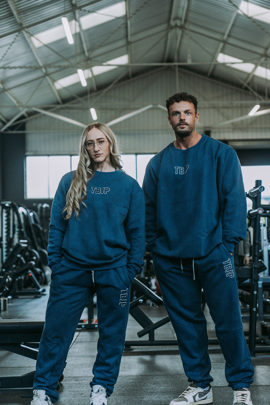 Do The Work Sweater in Acid Wash Blue