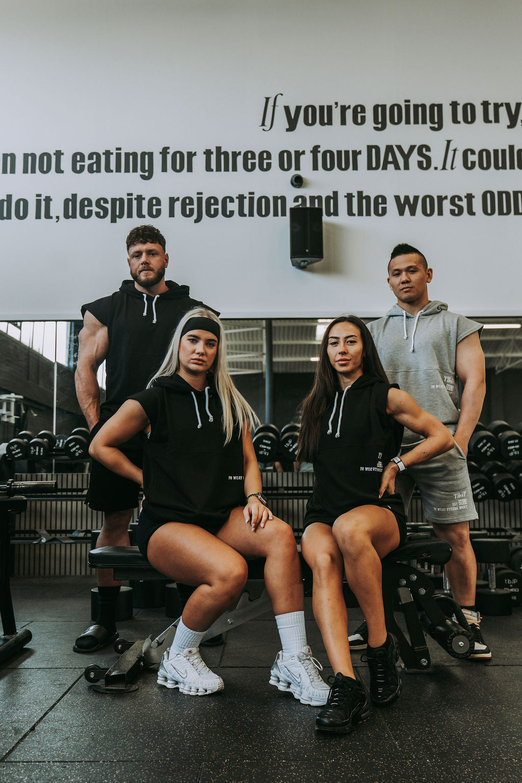 Do What Other Wont Sleeveless Hoodie in Black