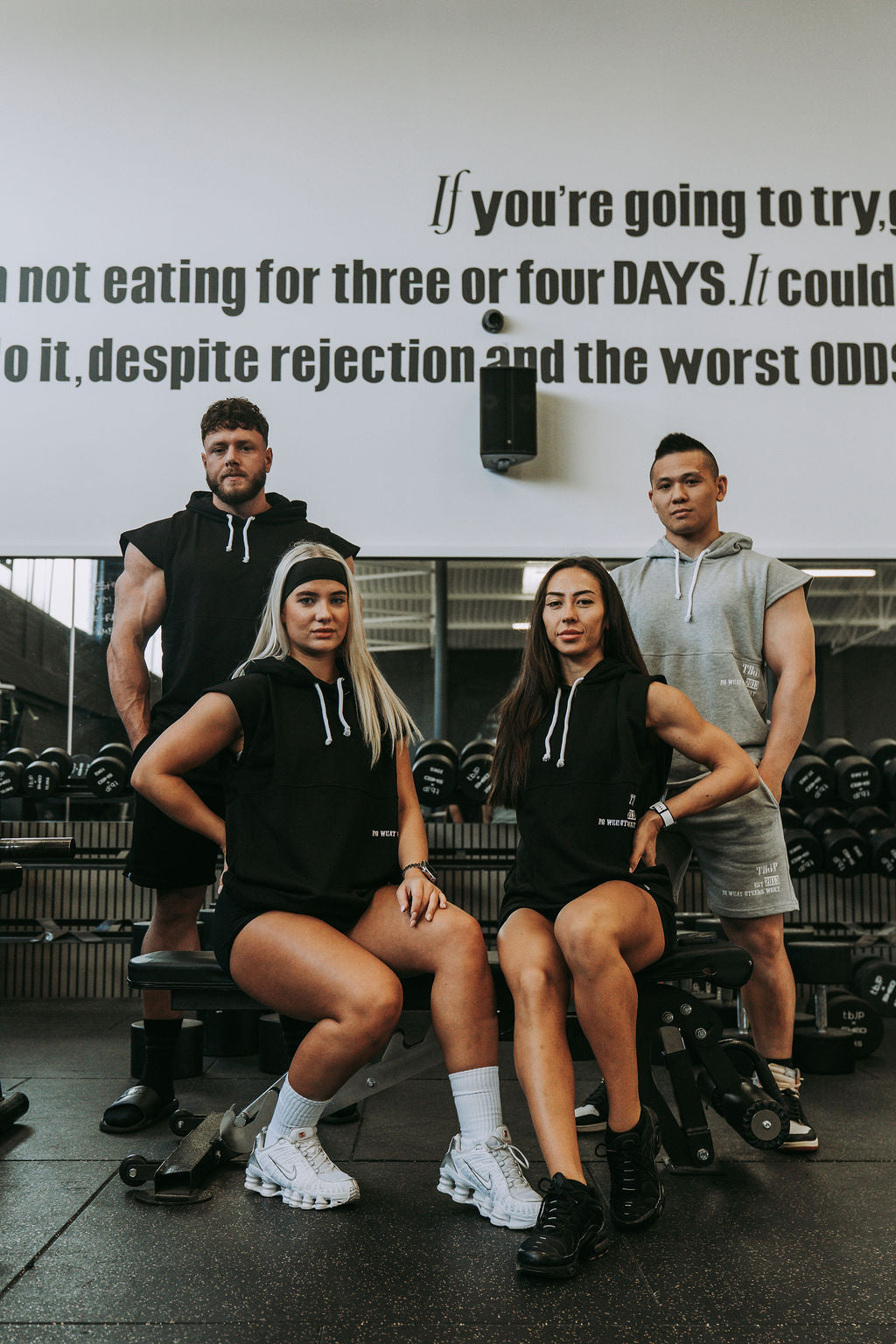 Do What Other Wont Sleeveless Hoodie in Black