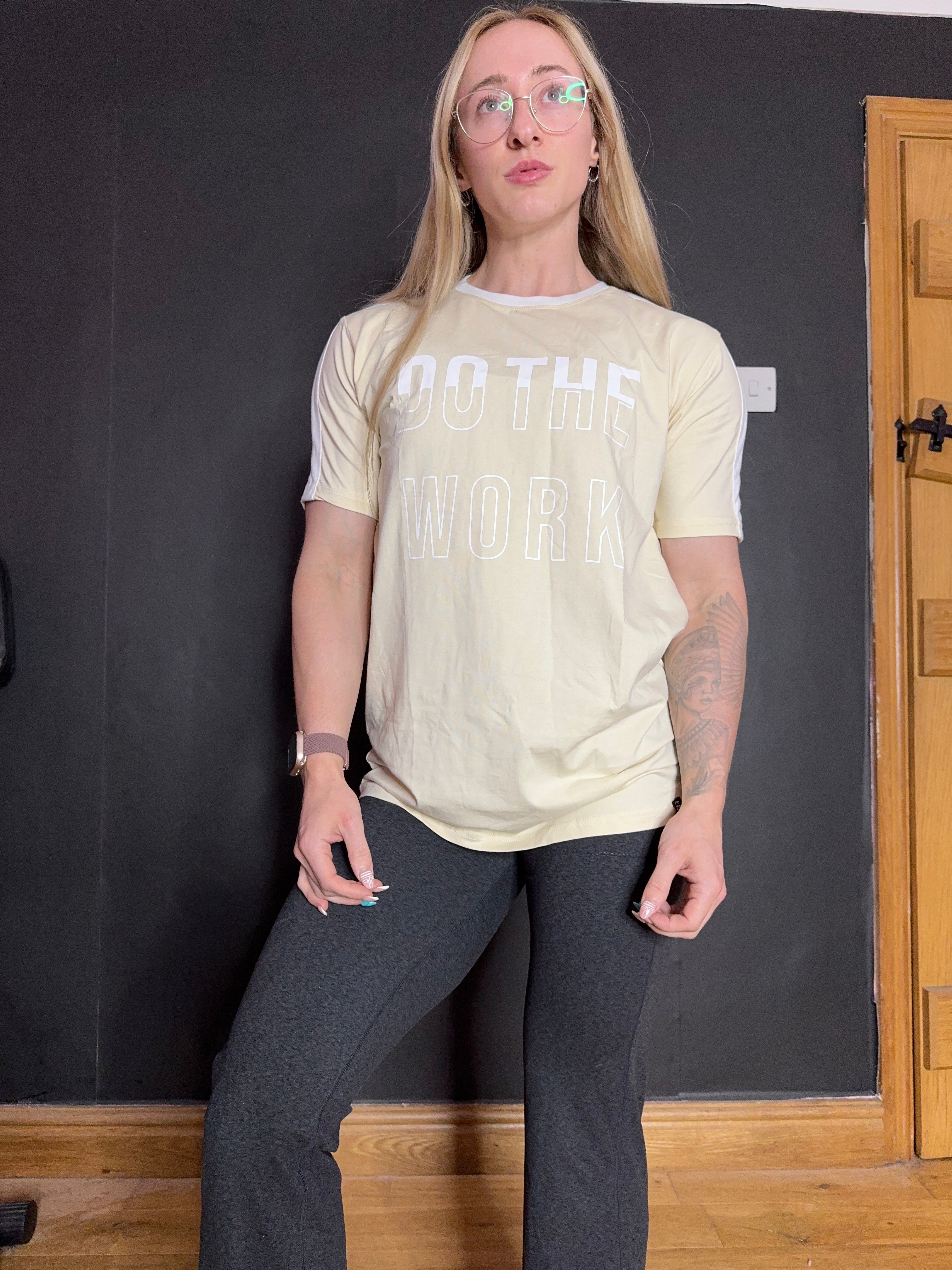 Do The Work Tshirt in Cream