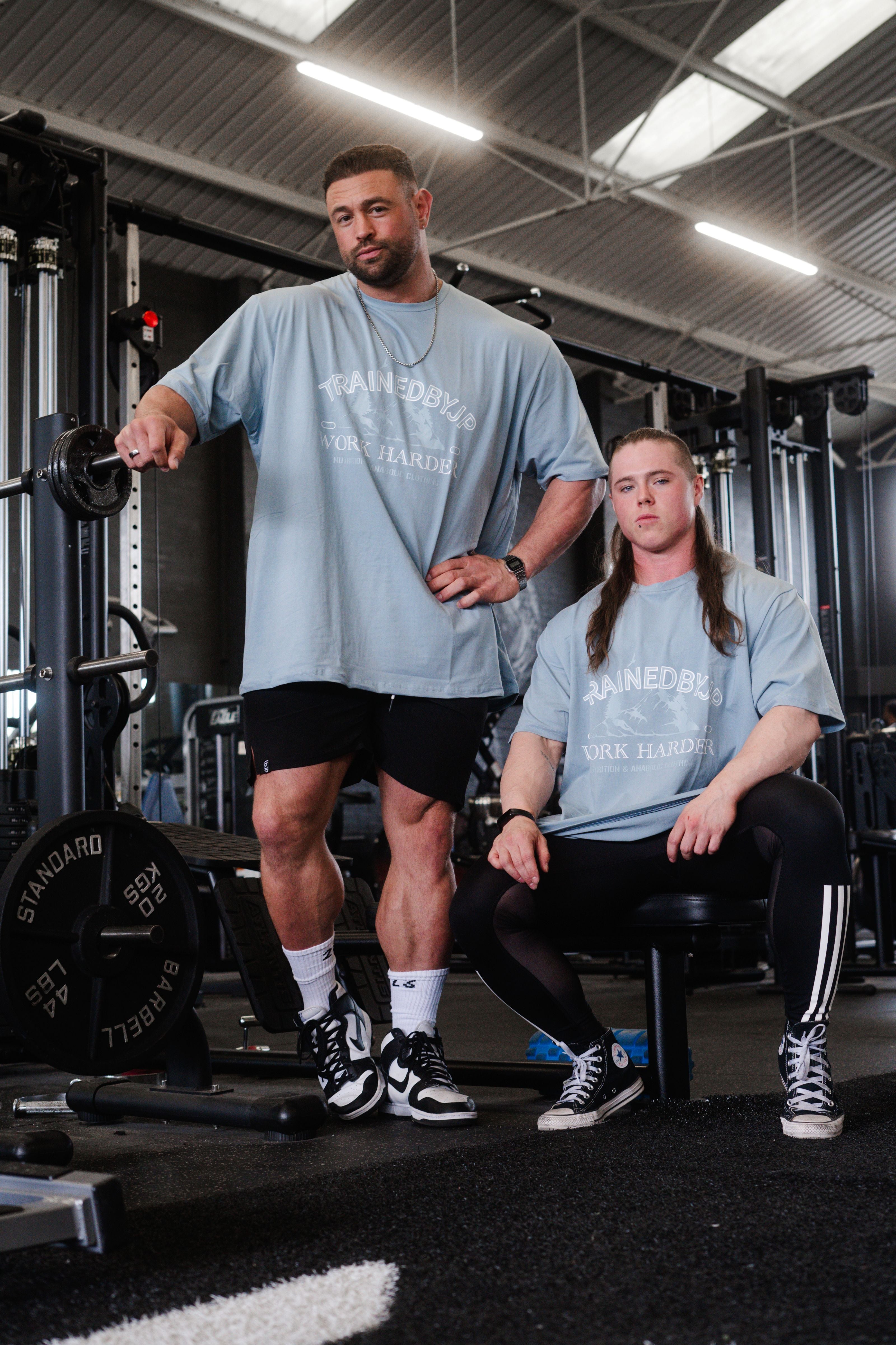 Mountain, Work Harder tee in Grey