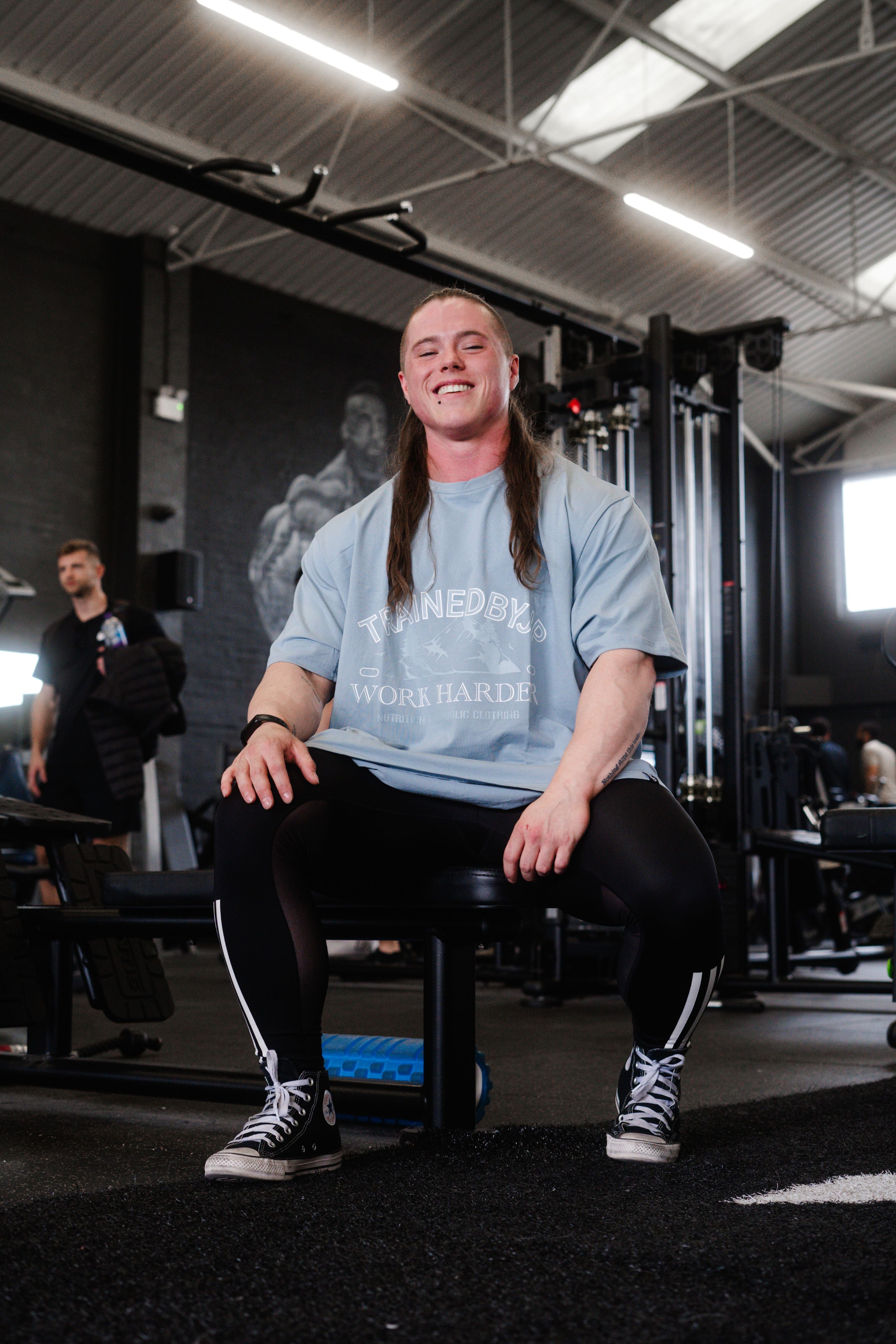 Mountain, Work Harder tee in Grey