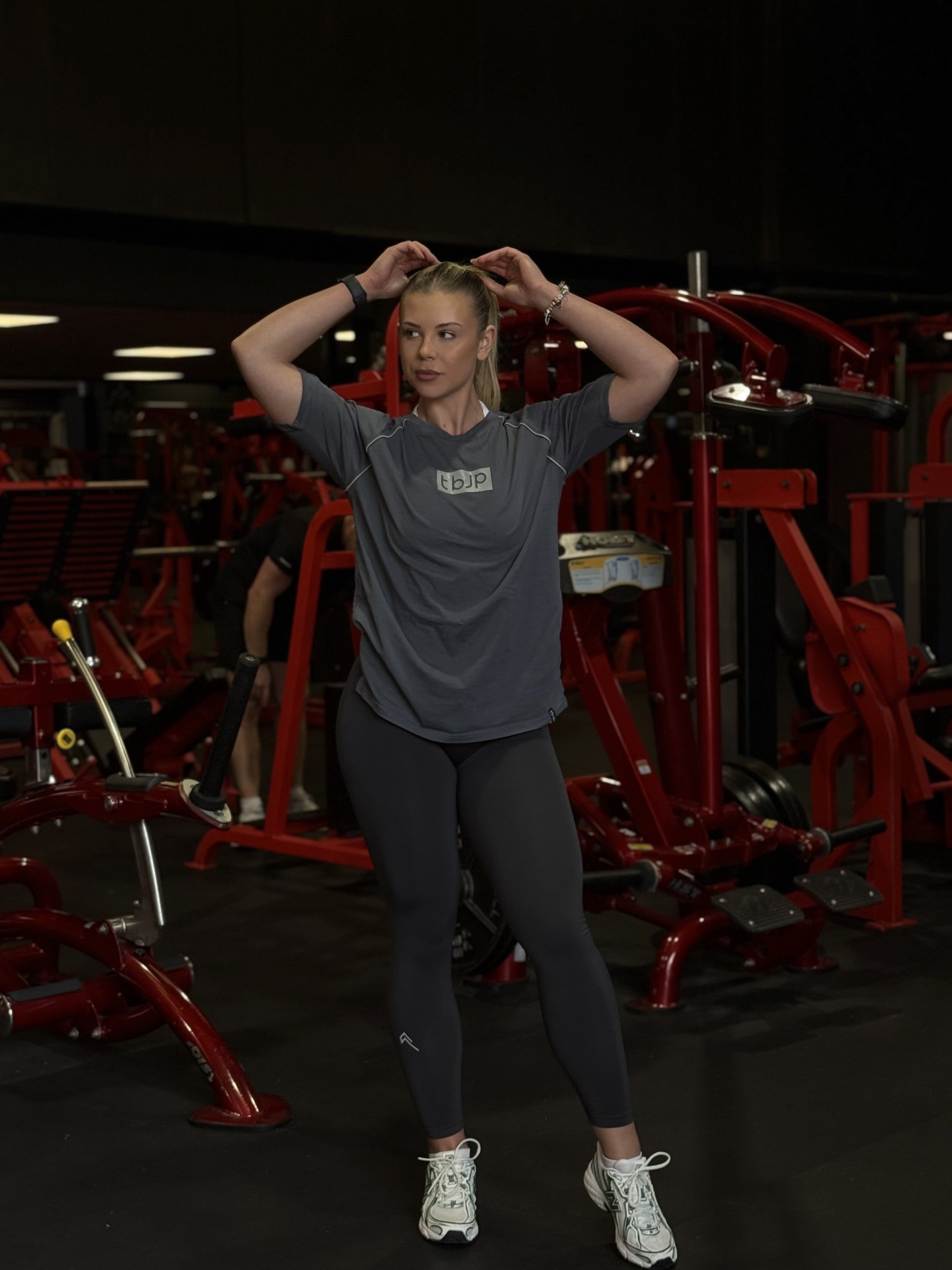 Raglan Tee in Grey with Light Grey Detail