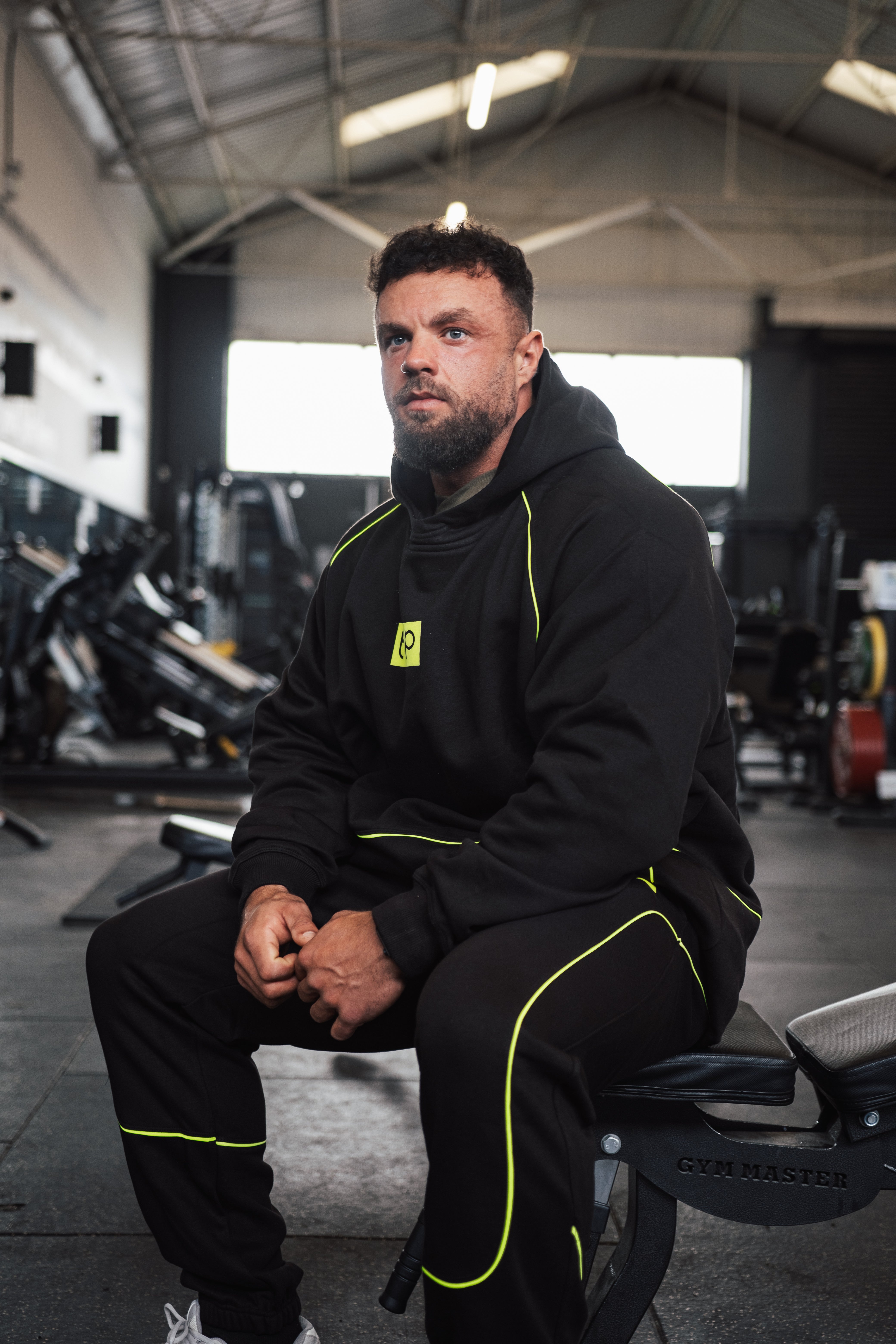 Black & Lime Contrast Joggers