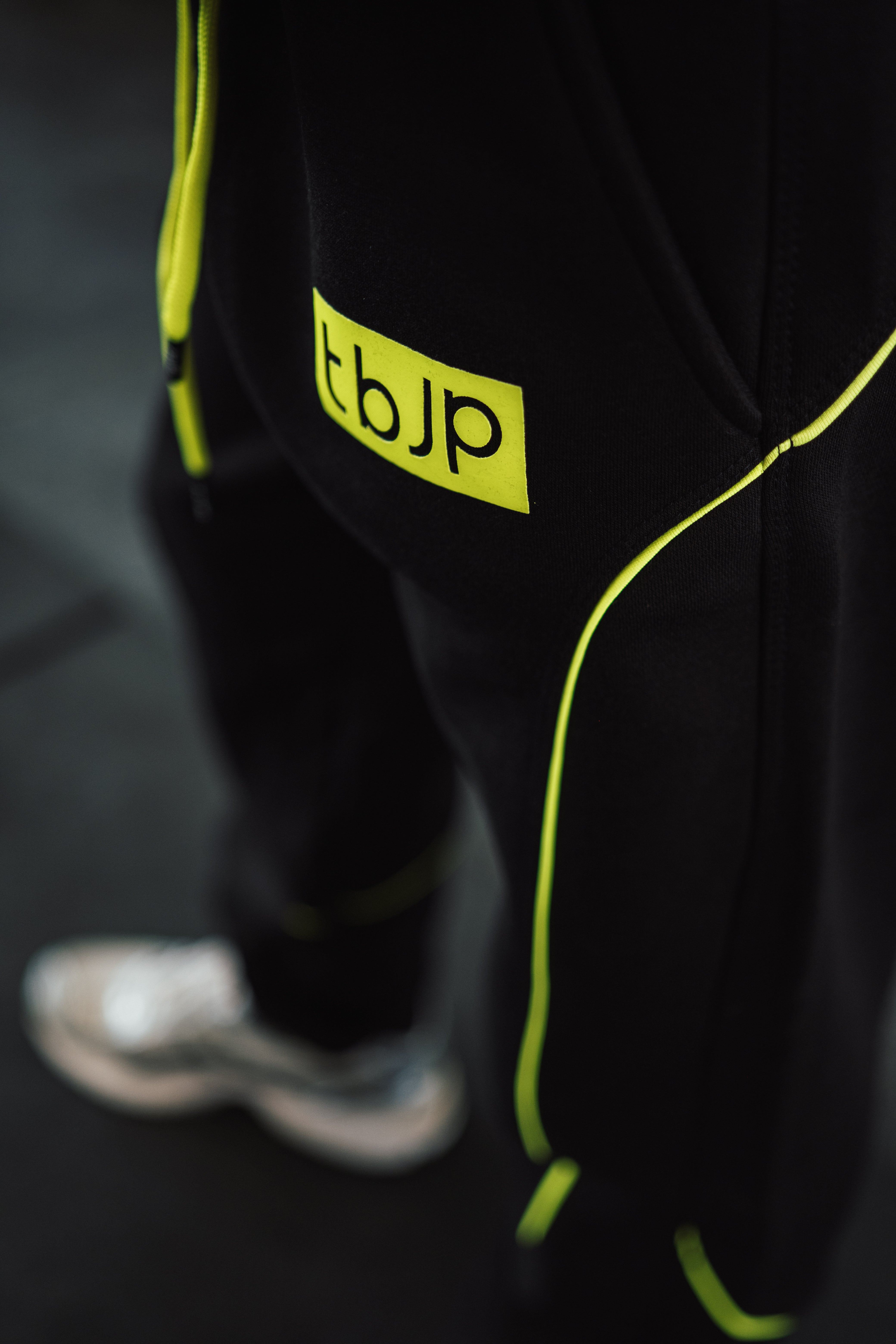 Black & Lime Contrast Joggers
