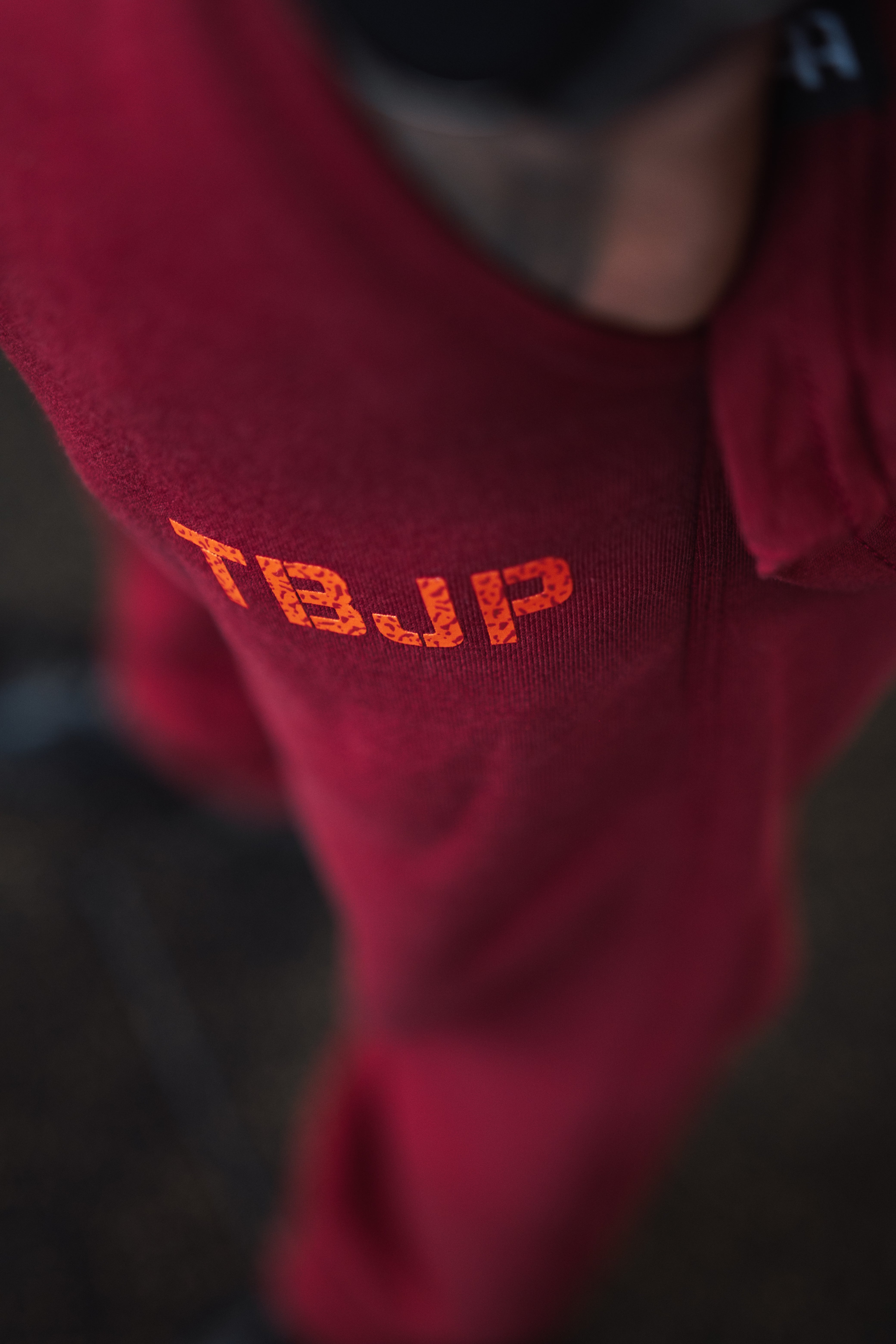 HARD WORK WINS Joggers in Deep Red