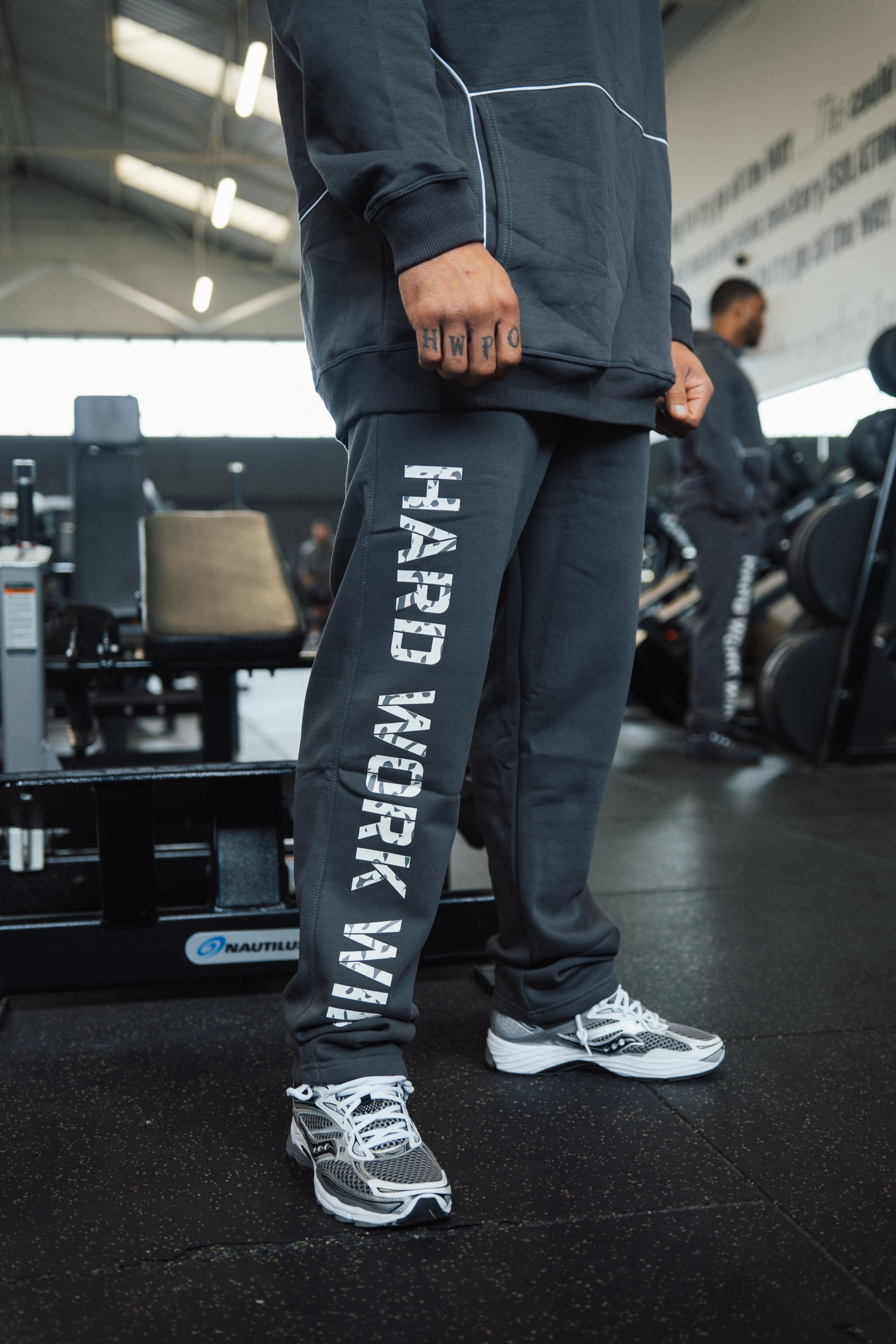 HARD WORK WINS Joggers in Grey