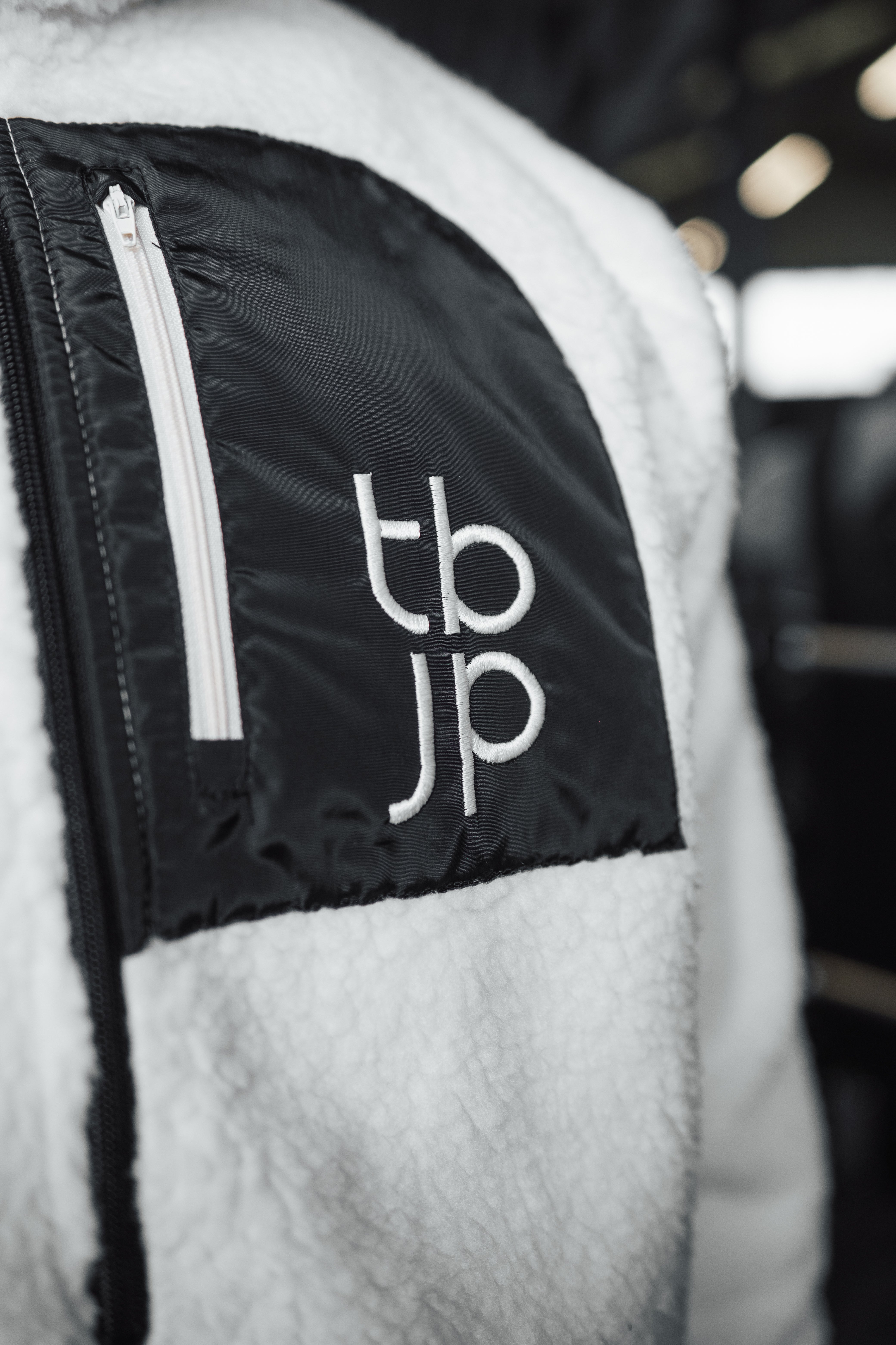 Sherpa Fleece in Cream with Patch Detail
