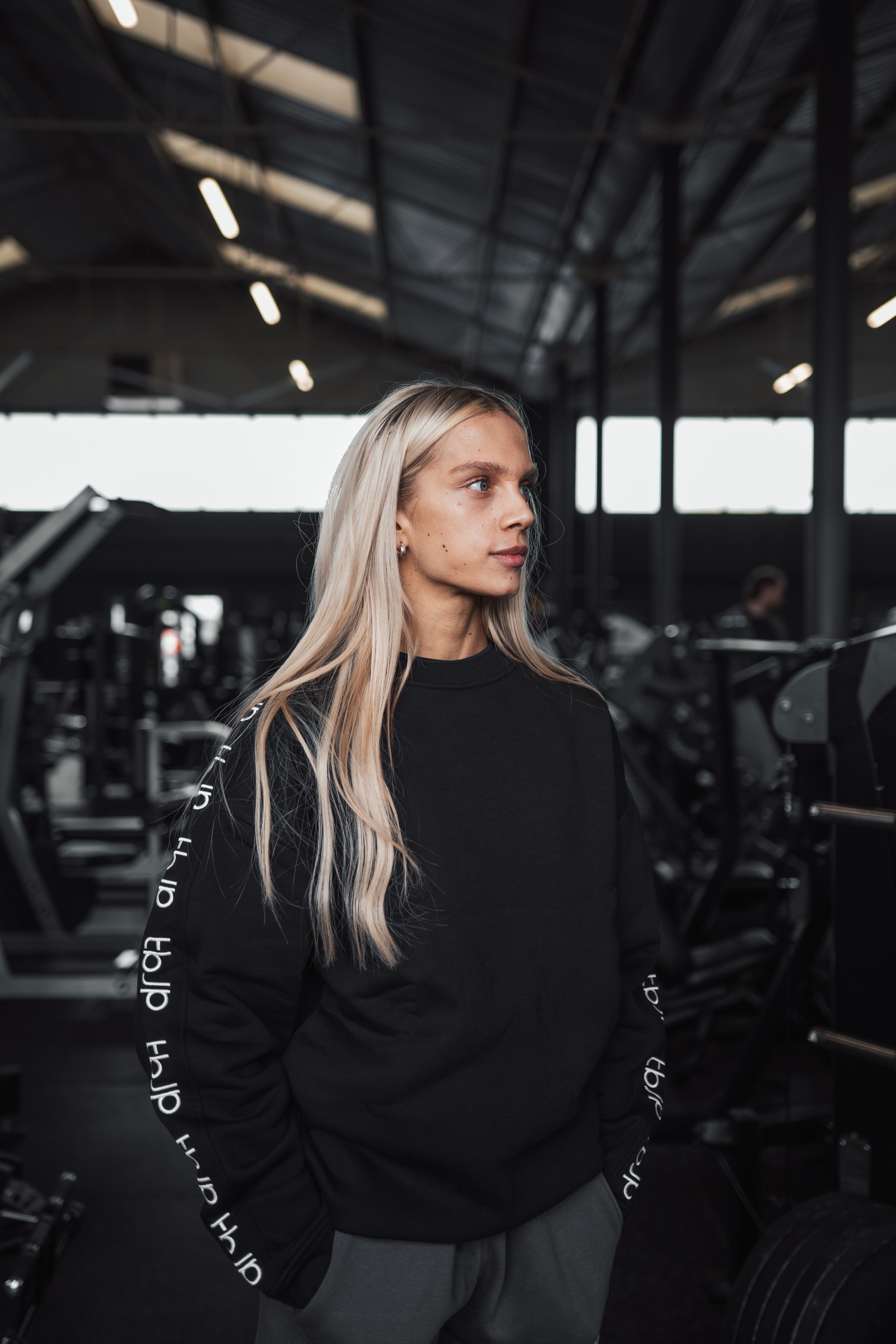Black Sweater with Embroidered tbJP Arm Logo
